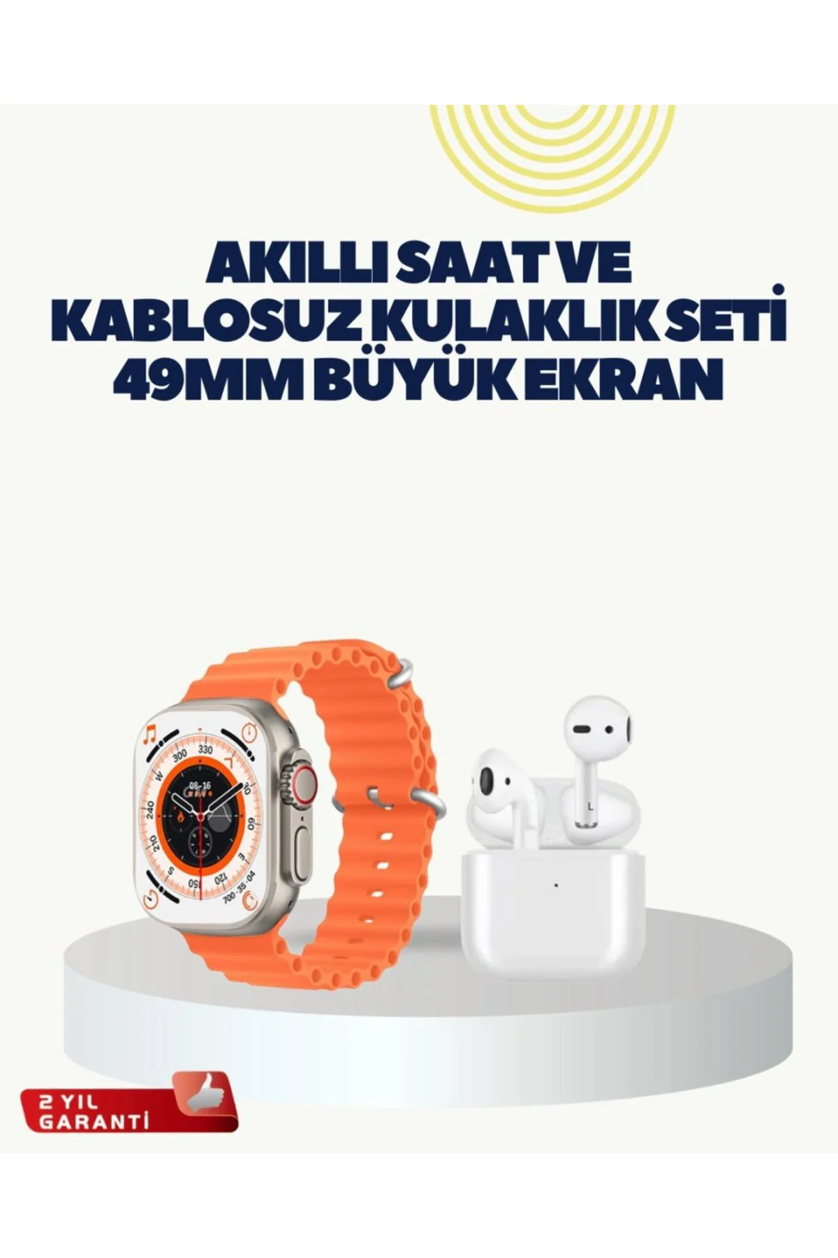 Watch 9 Max Akıllı Saat Kulaklık Seti Sağlık Takipli 45 Mm Geniş 