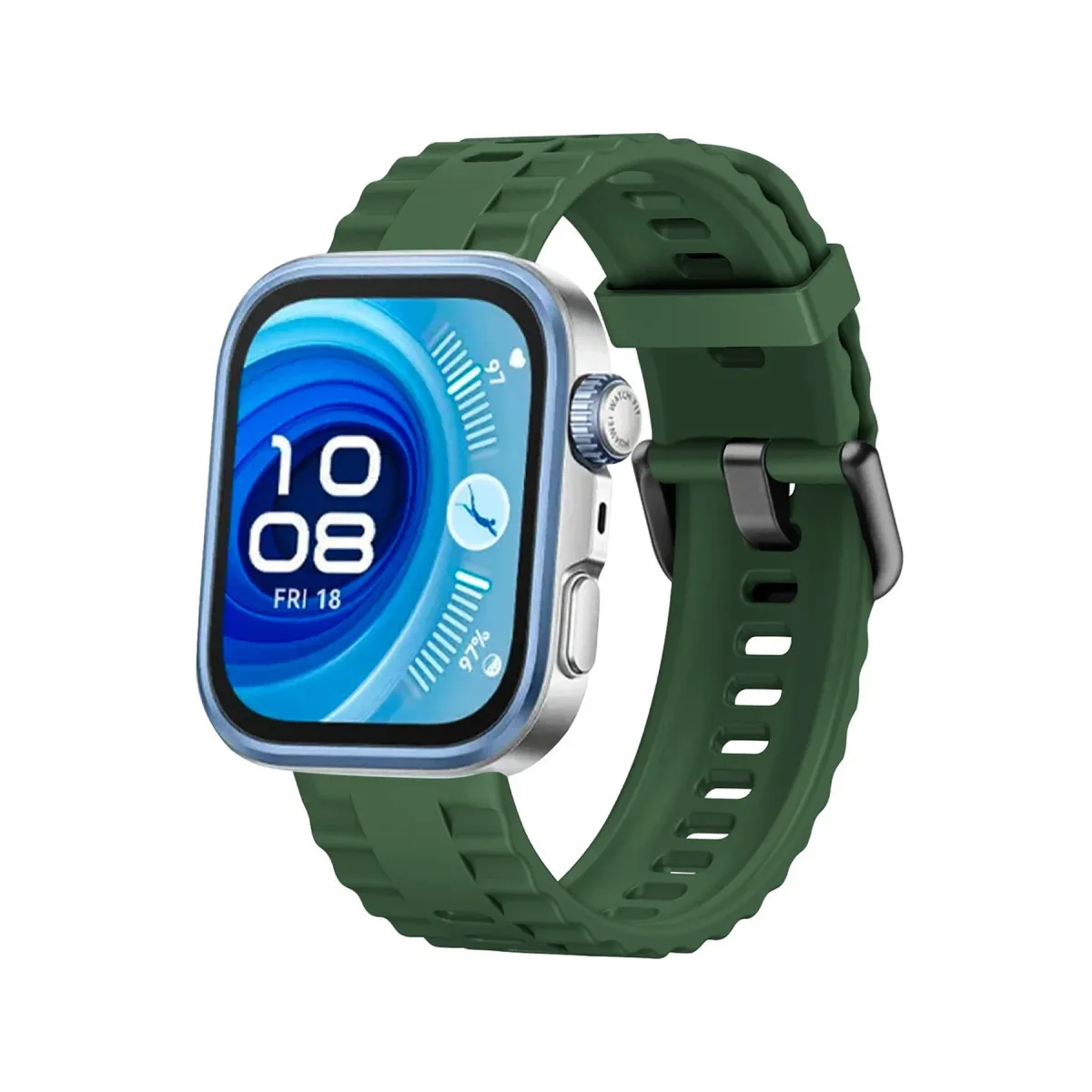 Watch Fit 3 Klasik Kordon - Koyu Yeşil Takviye Kordon