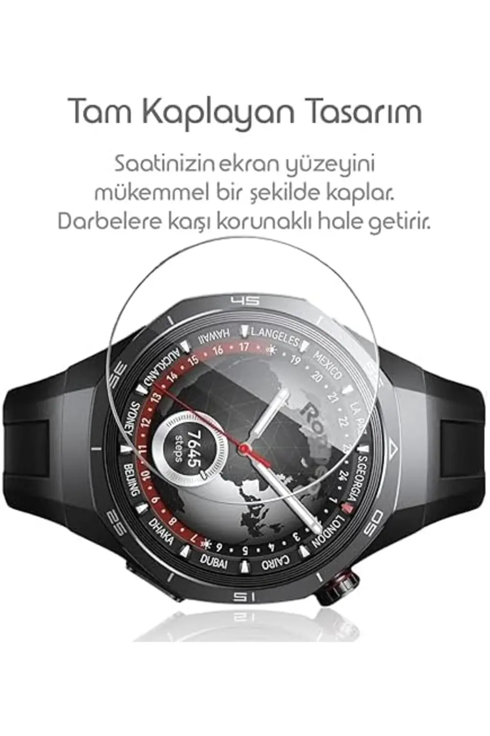 Watch GT5 Pro 46mm için Kolay Uygulama Aparatlı Ekran Koruyucu 9H
