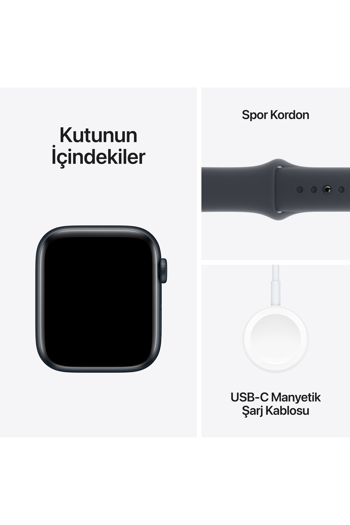 Apple Watch Se Gps 40Mm Gece Yarısı Alüminyum Kasa + Gece Yarısı Spor K