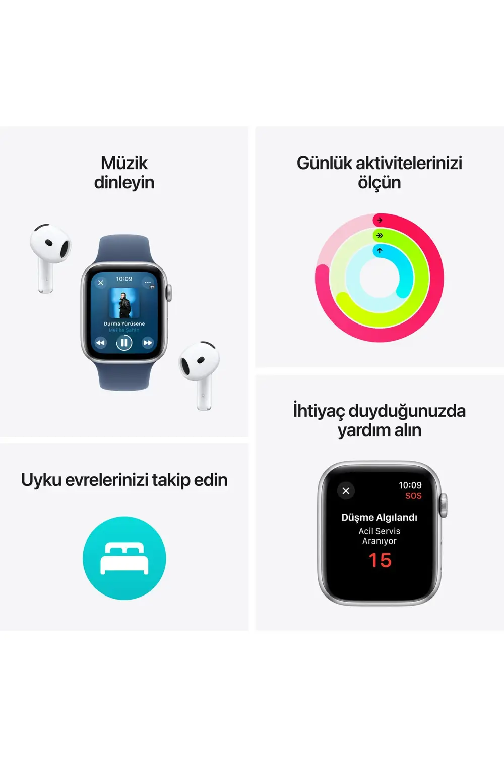 Watch SE GPS 44mm Gece Yarısı Alüminyum Kasa + Gece Yarısı Spor K