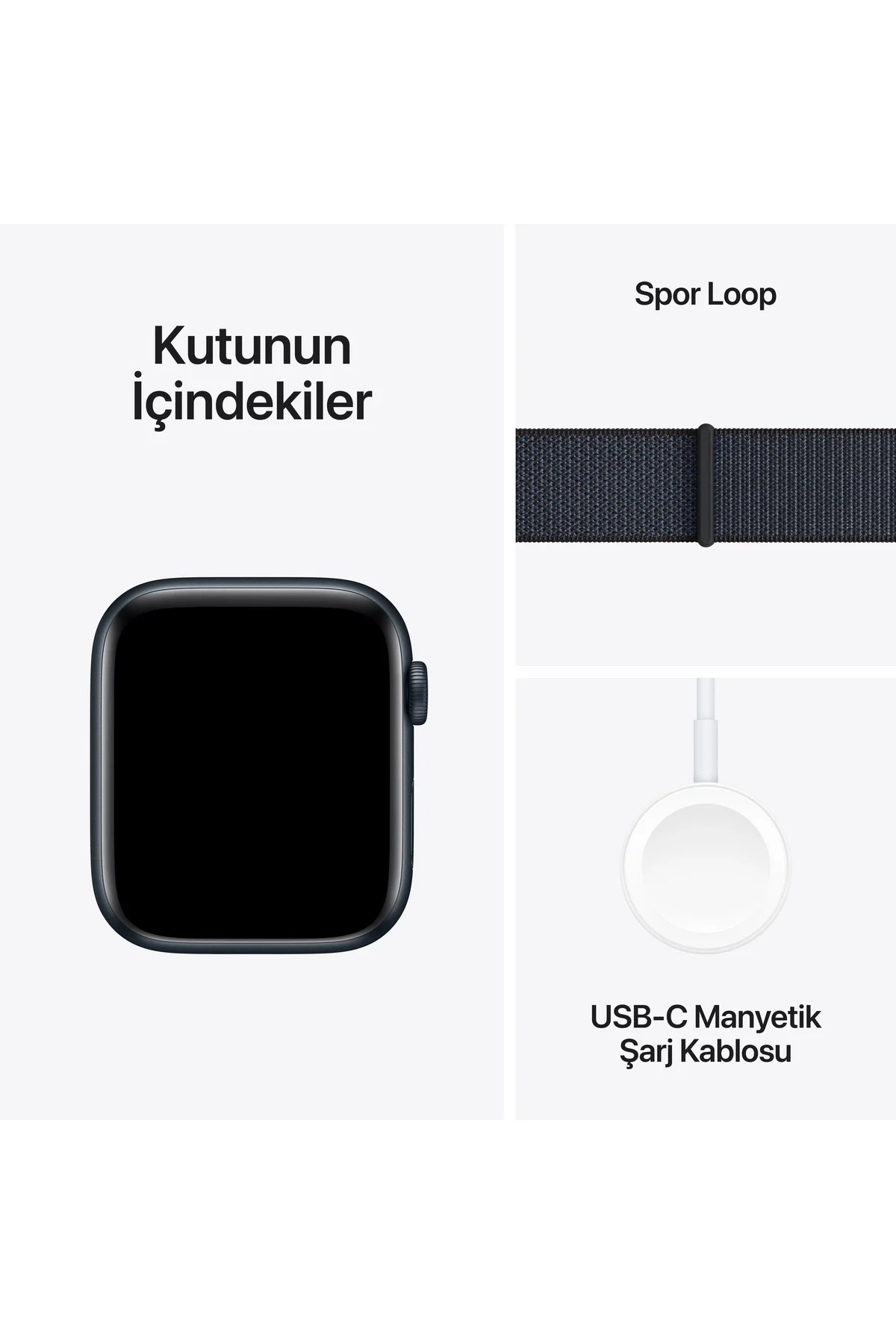 Watch SE GPS + Cellular 40mm Gece Yarısı Alüminyum Kasa + Mürekkep Moru Spor Loop