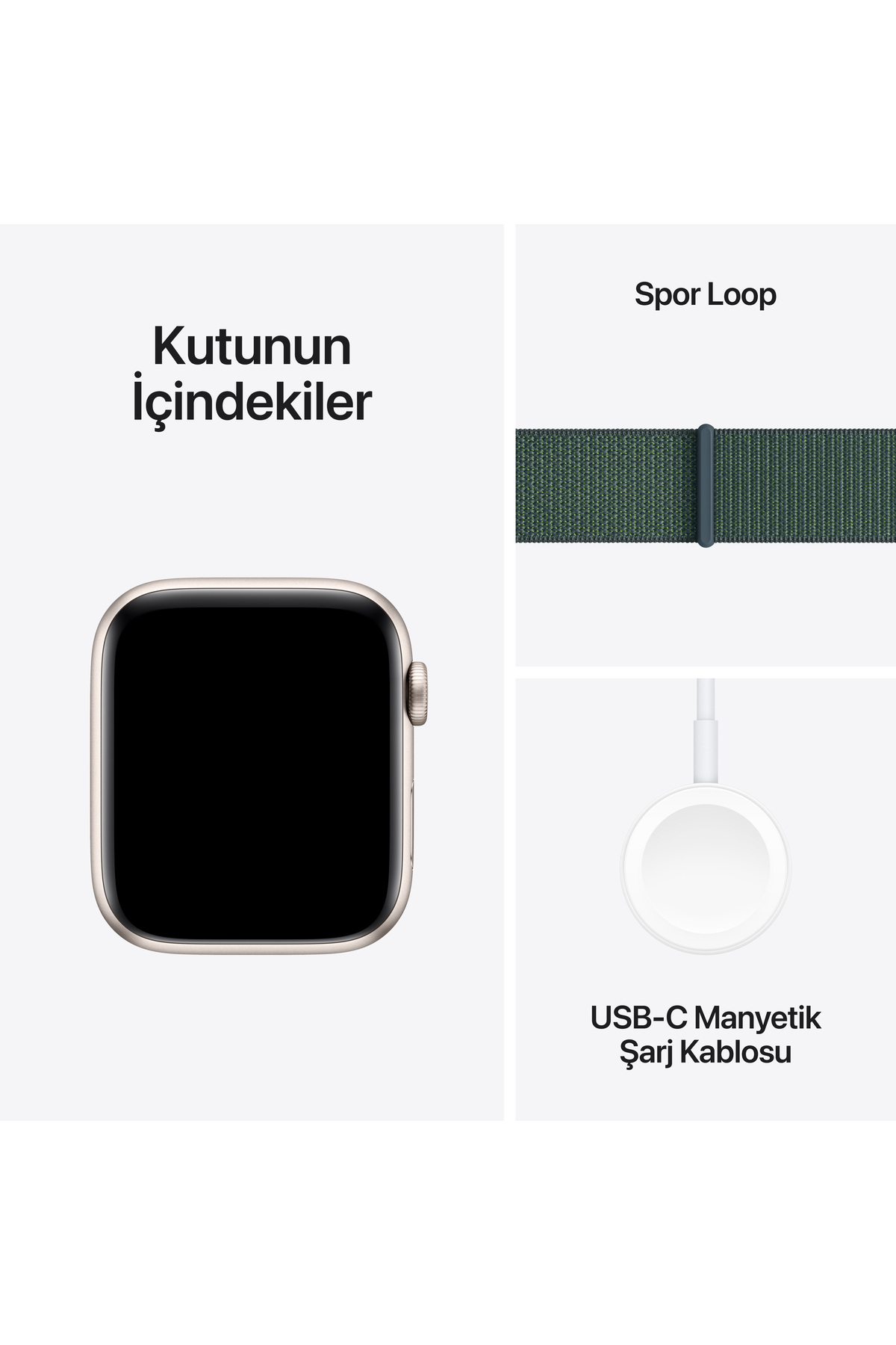 Apple Watch Se Gps + Cellular 44Mm Yıldız İşığı Alüminyum Kasa + Göl Ye