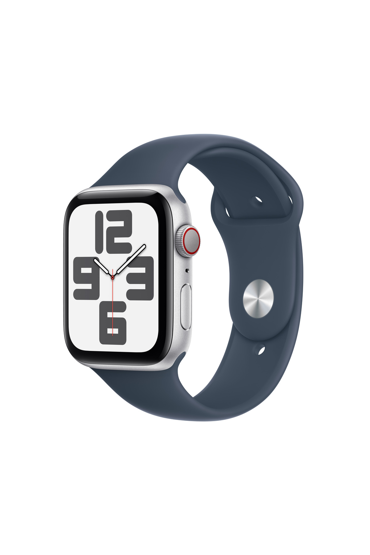 Apple Watch Se Gps + Cellular 44Mm Gümüş Alüminyum Kasa Ve Fırtına Mavi