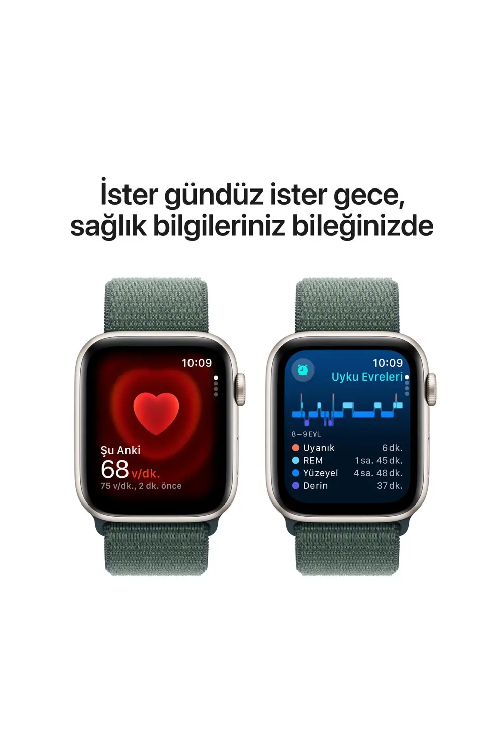 Watch SE GPS + Cellular 44mm Yıldız Işığı Alüminyum Kasa + Göl Ye