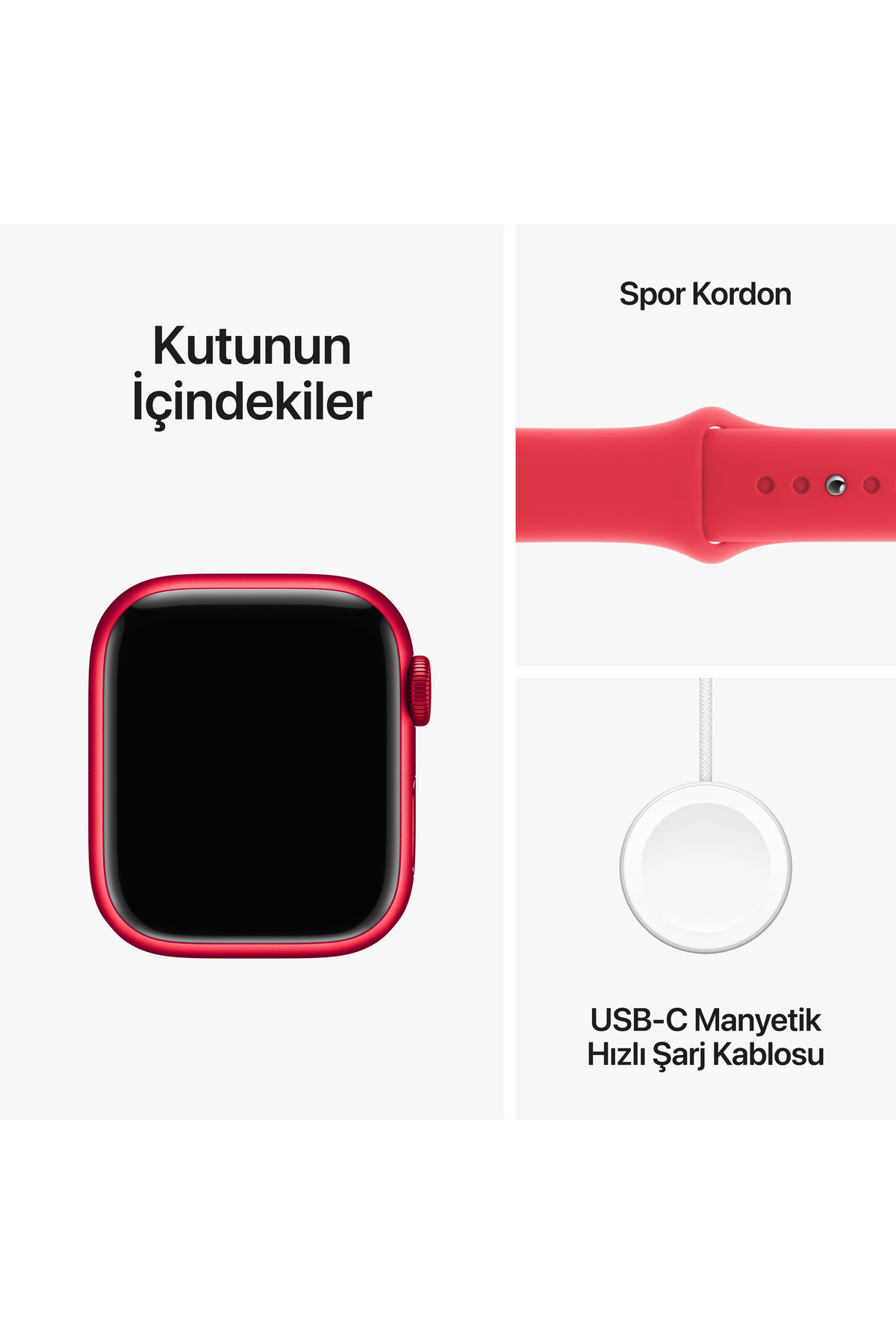 Apple Watch Series 9 Gps + Cellular 41Mm (Product)Red Alüminyum Kasa Ve