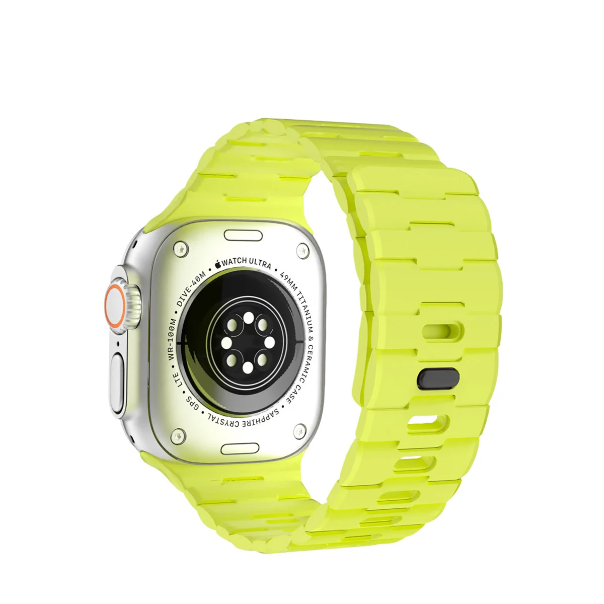 Watch Ultra 49mm Yeşil Silikon Kordon - Rahat ve Şık Değişim