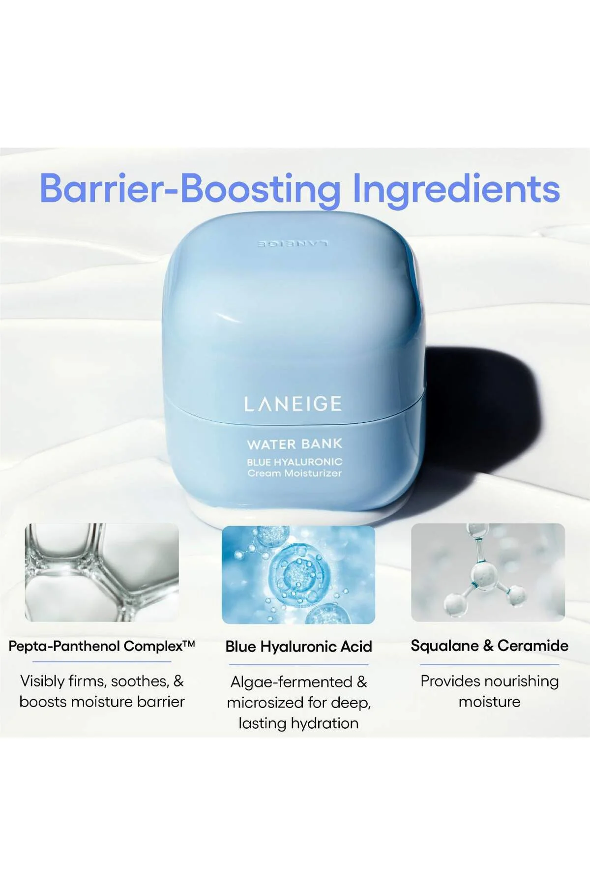 Water Bank Blue Hyaluronic Cream Moisturizer for Moisture Barrier