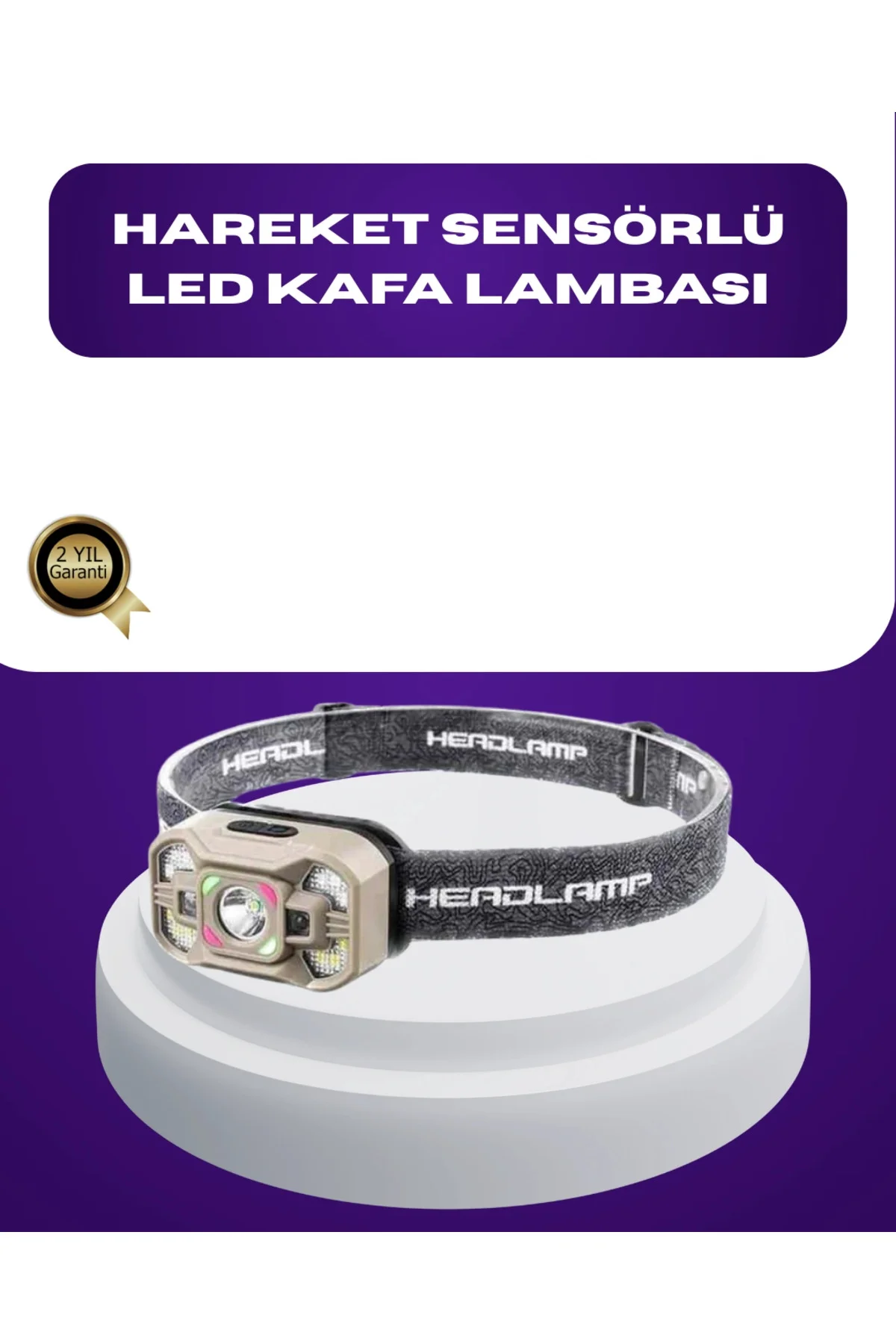 Wave Sensörlü Led Kafa Lambası Şarjlı Ayarlanabilir Işık