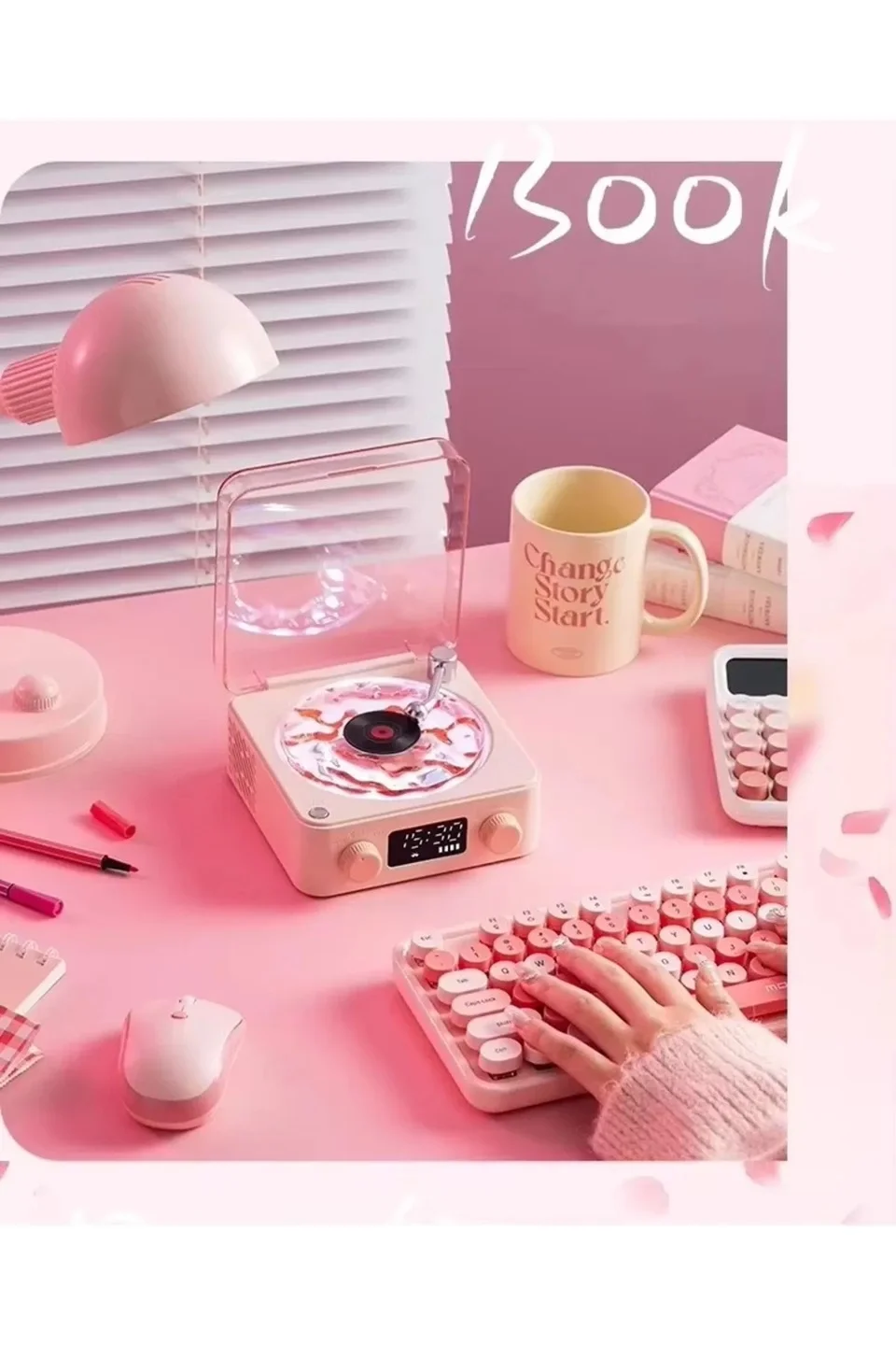 Waves Nostalji Plak Görünümlü Bluetooth Hoparlör 3d Ses Dalgası Retro Müzik Plak Pembe Fiyatı, Yorumları ve Özellikleri