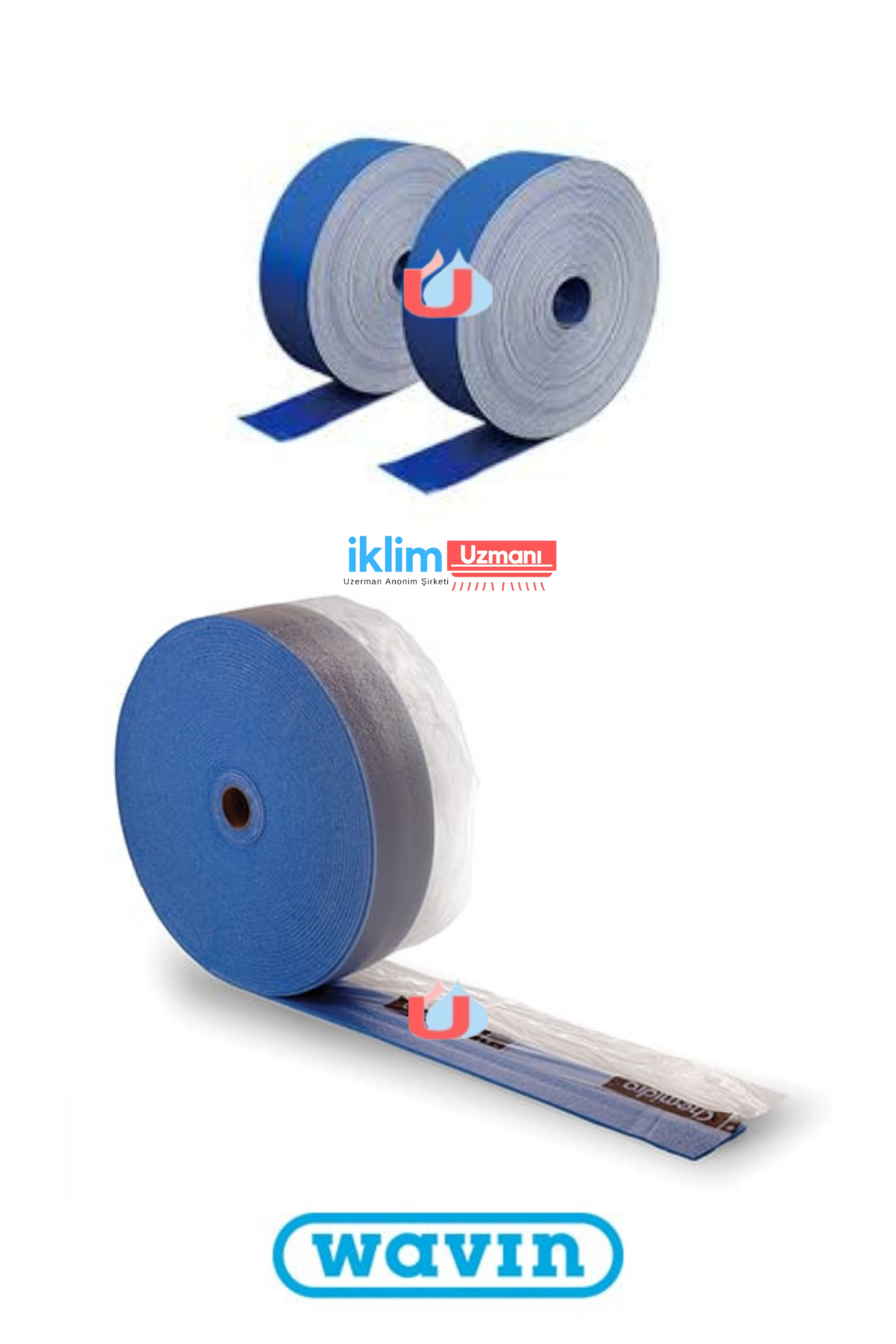 Wavin  - Kenar İzolasyon Bandı Yapışkanlı D23 (120X7mm L=15 Mt.)