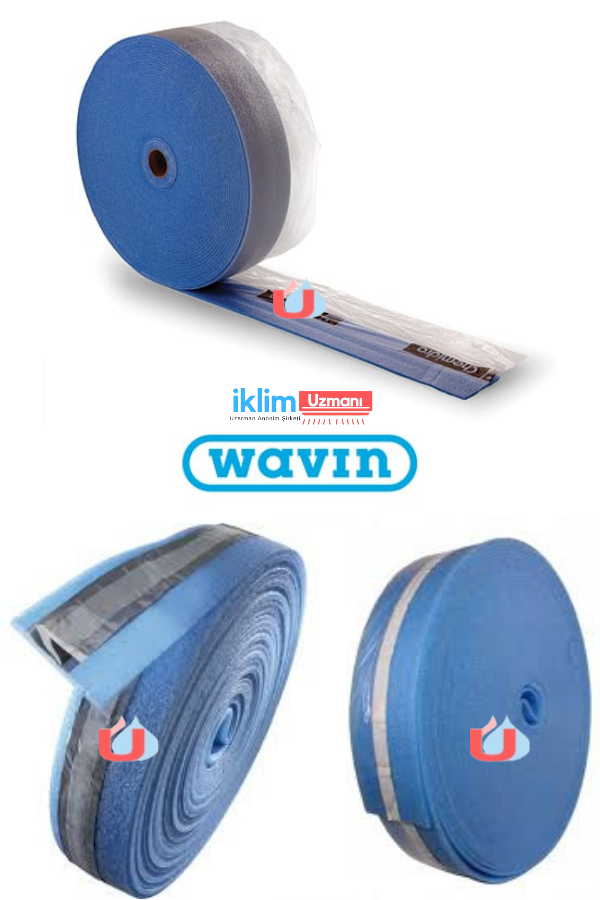 Wavin  - Kenar İzolasyon Bandı Yapışkanlı D23 (120X7mm L=15 Mt.)