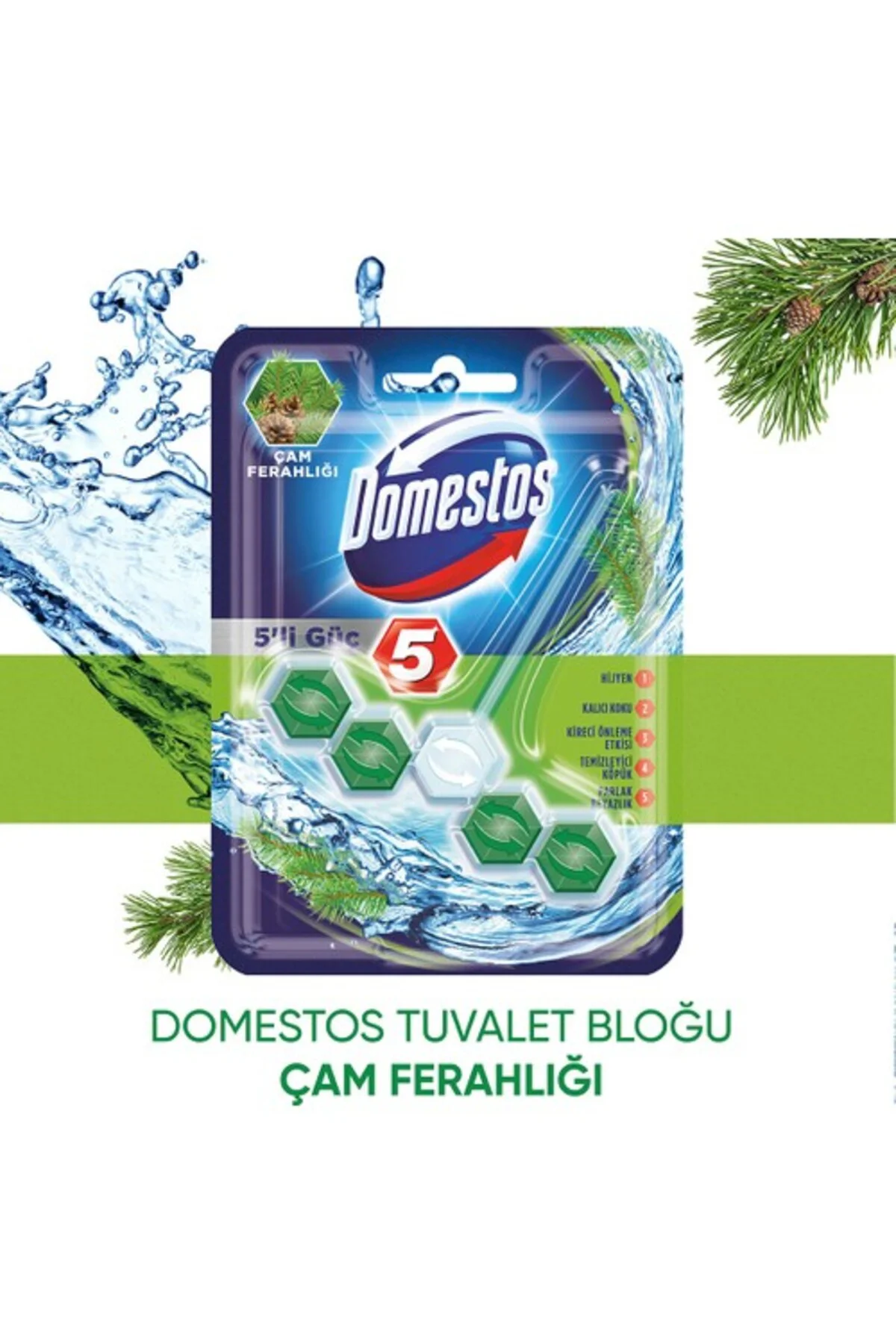 Wc Blok 5'Li Güç Çam Ferahlıgı 50GR 6863