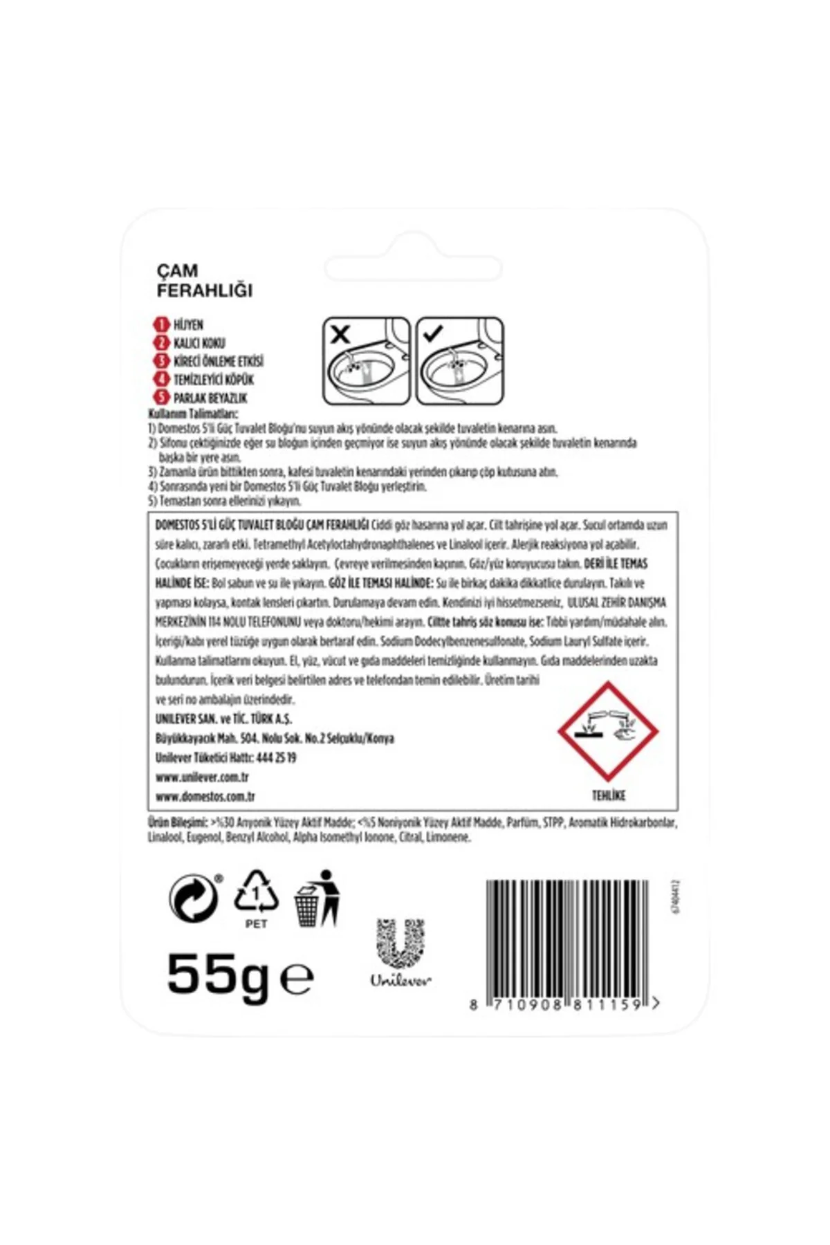 Wc Blok 5'Li Güç Çam Ferahlıgı 50GR 6863