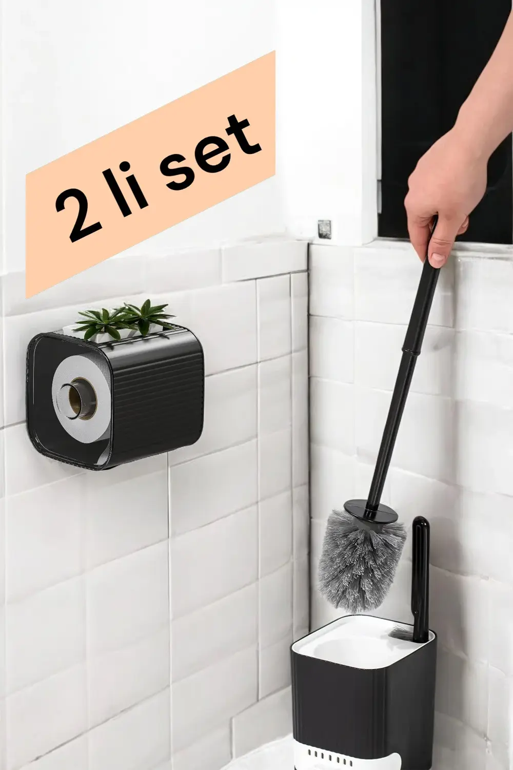 Wc Fırça Ve Tuvalet Kağıtlığı Seti Şık Tuvalet Kağıtlığı Ve Wc Fı