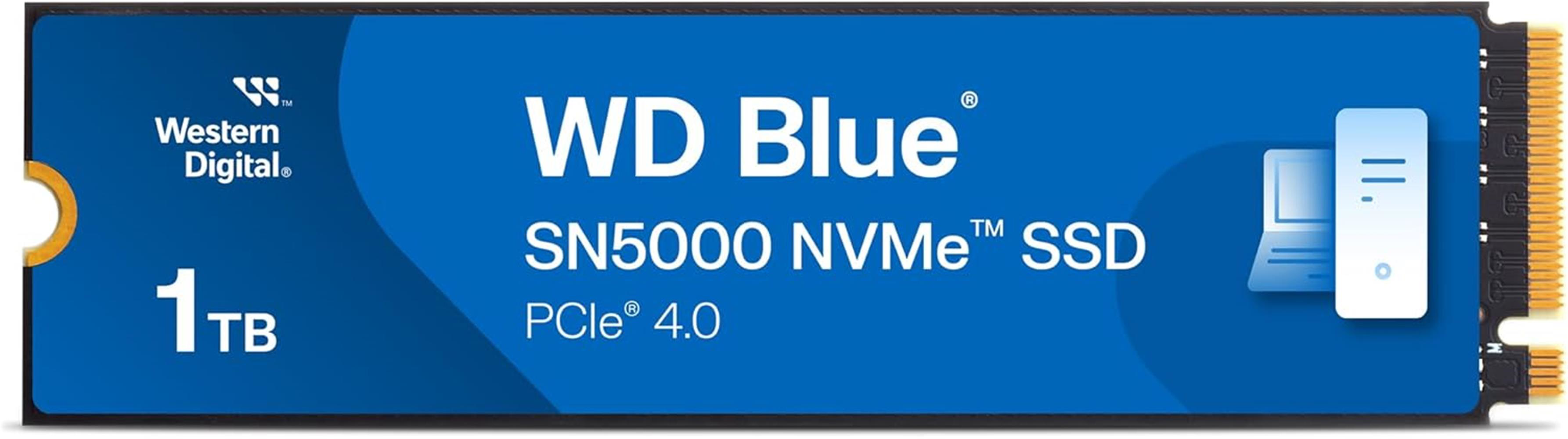 Wd 1TB Blue SN5000 WDS100T4B0E NVMe SSD M.2 2280 1 TB 5.000-4.000