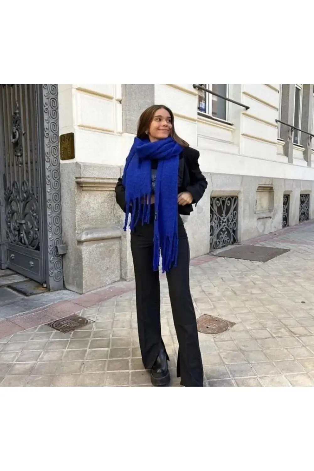 Wearlawless Kalın Püsküllü Kışlık Atkı, Yılbaşı Hediyesi, Yılbaşı