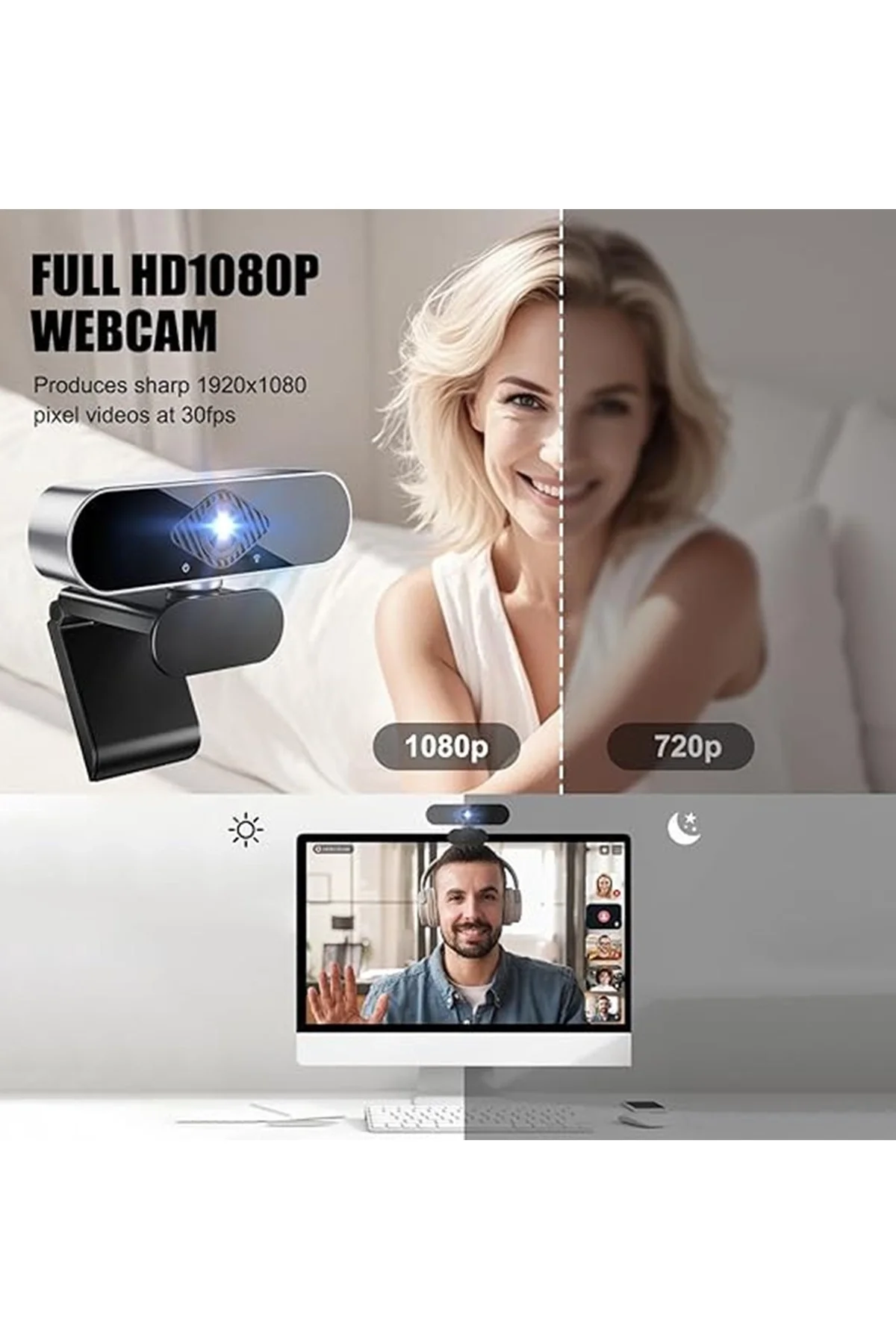 Webcam Orjınal 1080p Hd Konferans Kamera Dahili Mikrofon Görüntülü Sohbet Yayın Kamerası Hd Video Ae-104 Fiyatı, Yorumları ve Özellikleri