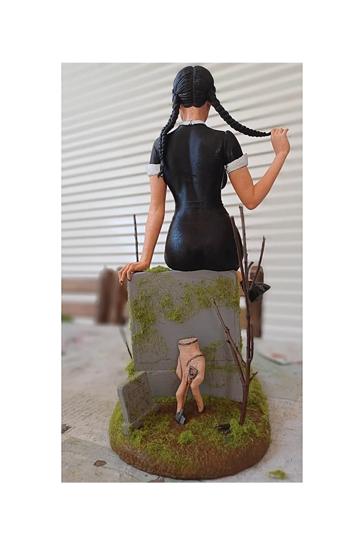 Wednesday Addams Sweet Girl Boyalı Figür 25 cm (BÜYÜK BOY)