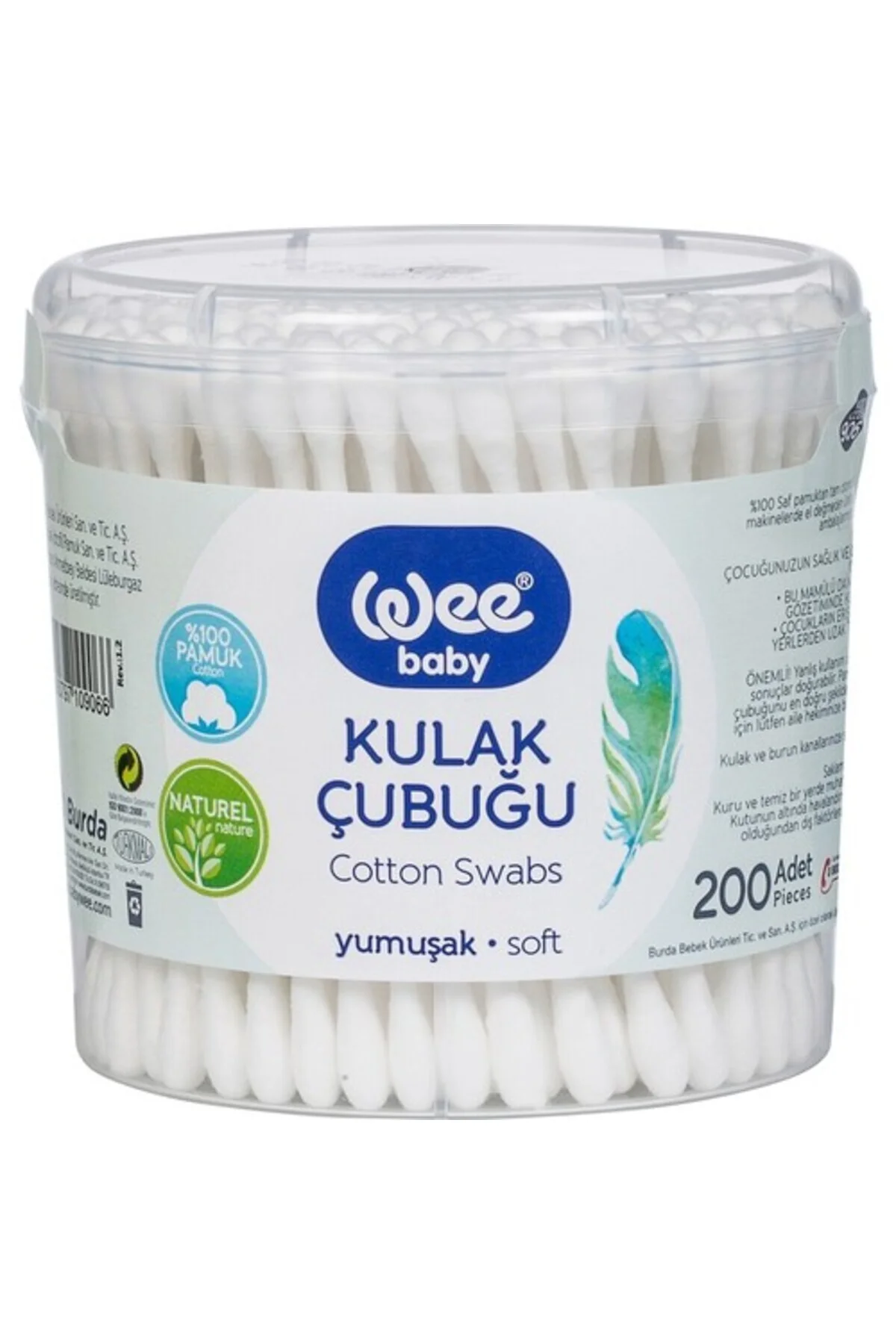 Wee 906 Kulak Çubuğu 200 Adet