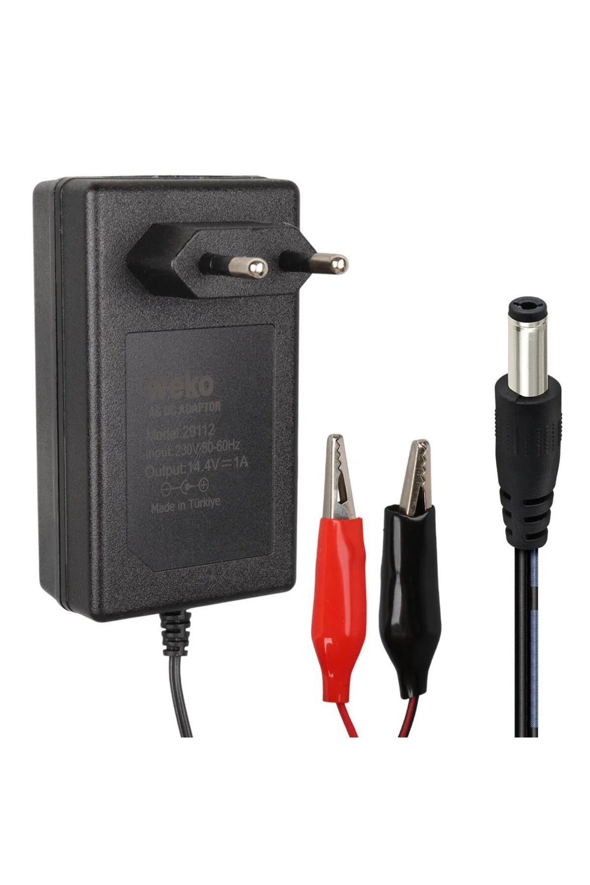 Weko 14.4 Volt - 1 Amper 5.5*2.5 Mm Uçlu + Krokodil Aparatlı Akü 