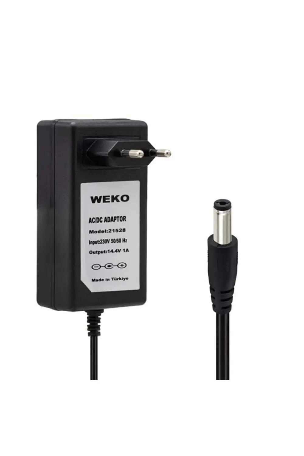 Weko 14.4 Volt - 1 Amper 5.5*2.5 Uçlu Plastik Işıklı Kasa Priz Ti