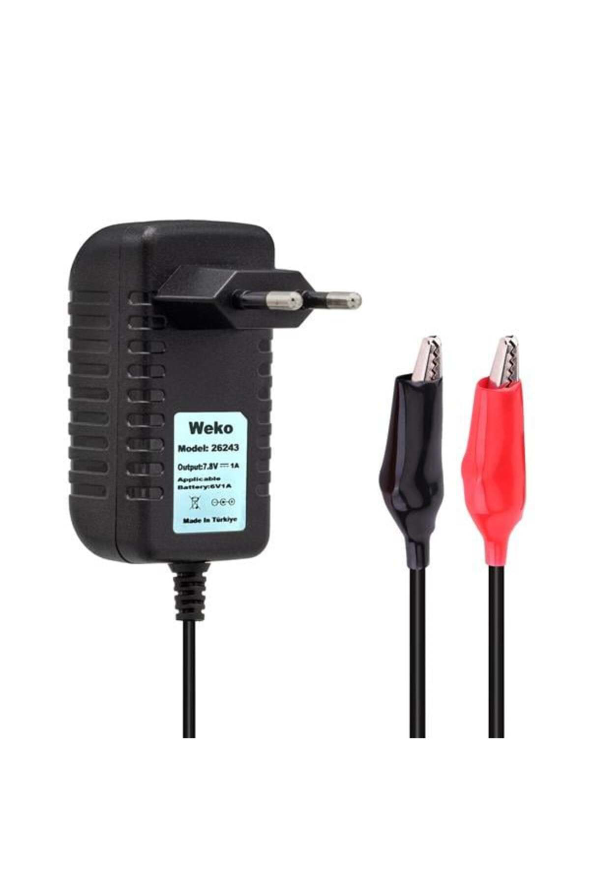 Weko 7.8 Volt - 1 Amper Krokodil Uçlu Priz Tip Yerli Üretim Akü Ş