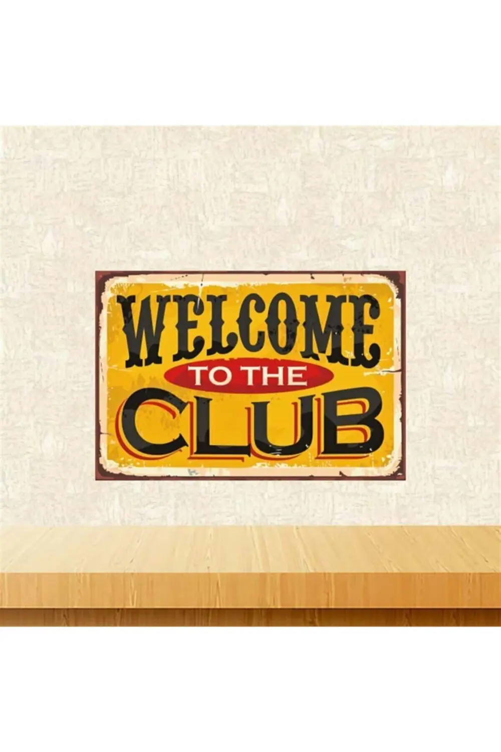 Welcome Retro Ahşap Poster