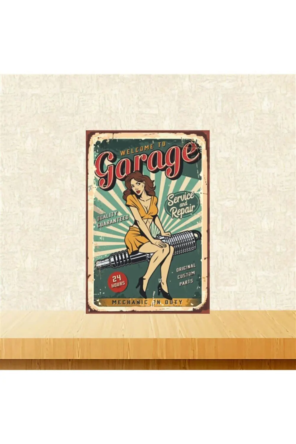 Welcome To Garage 20-30 Cm Retro Ahşap Tablo Tkfx5253 Welcome To Garage 20-30 Cm Retro Ahşap Tablo Tkfx5253