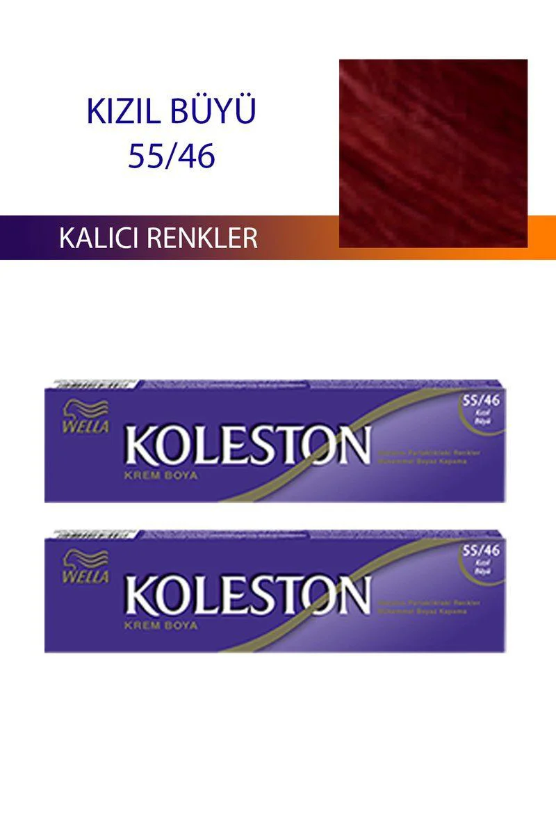 Wella Koleston ile Uyumlu Saç Boyası 55/46 Kızıl Büyü – 2 Adet Kalıcı Saç Boyası Fiyatı, Yorumları ve Özellikleri