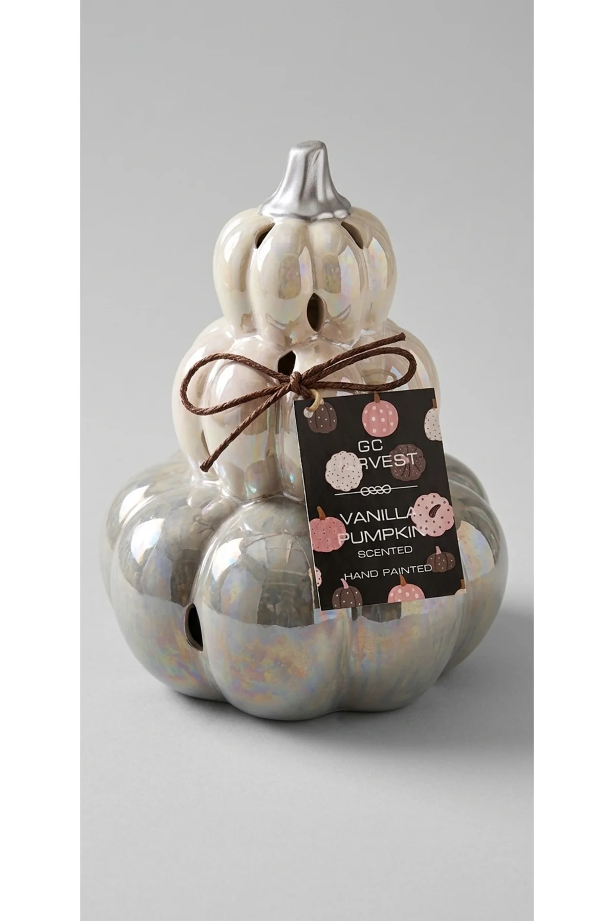 Wellesley Manor Pumpkin Vanilla Kokulu Dekoratif El Boyama Seramik Balkabağı