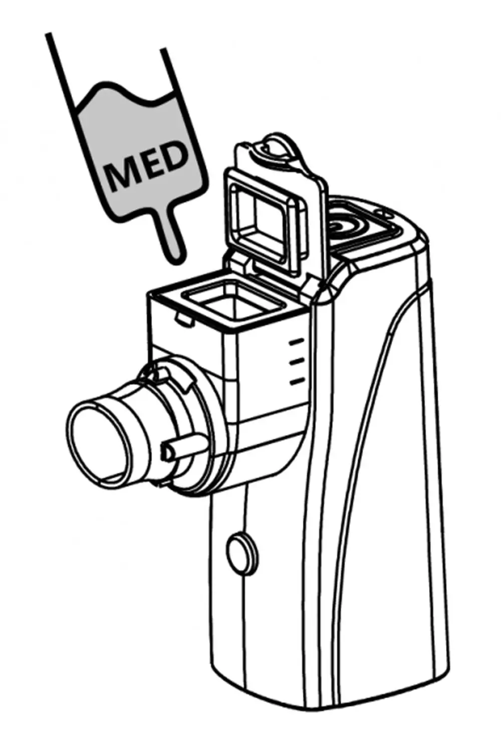 WELLION Taşınabilir Mini Mesh Nebulizatör S600A