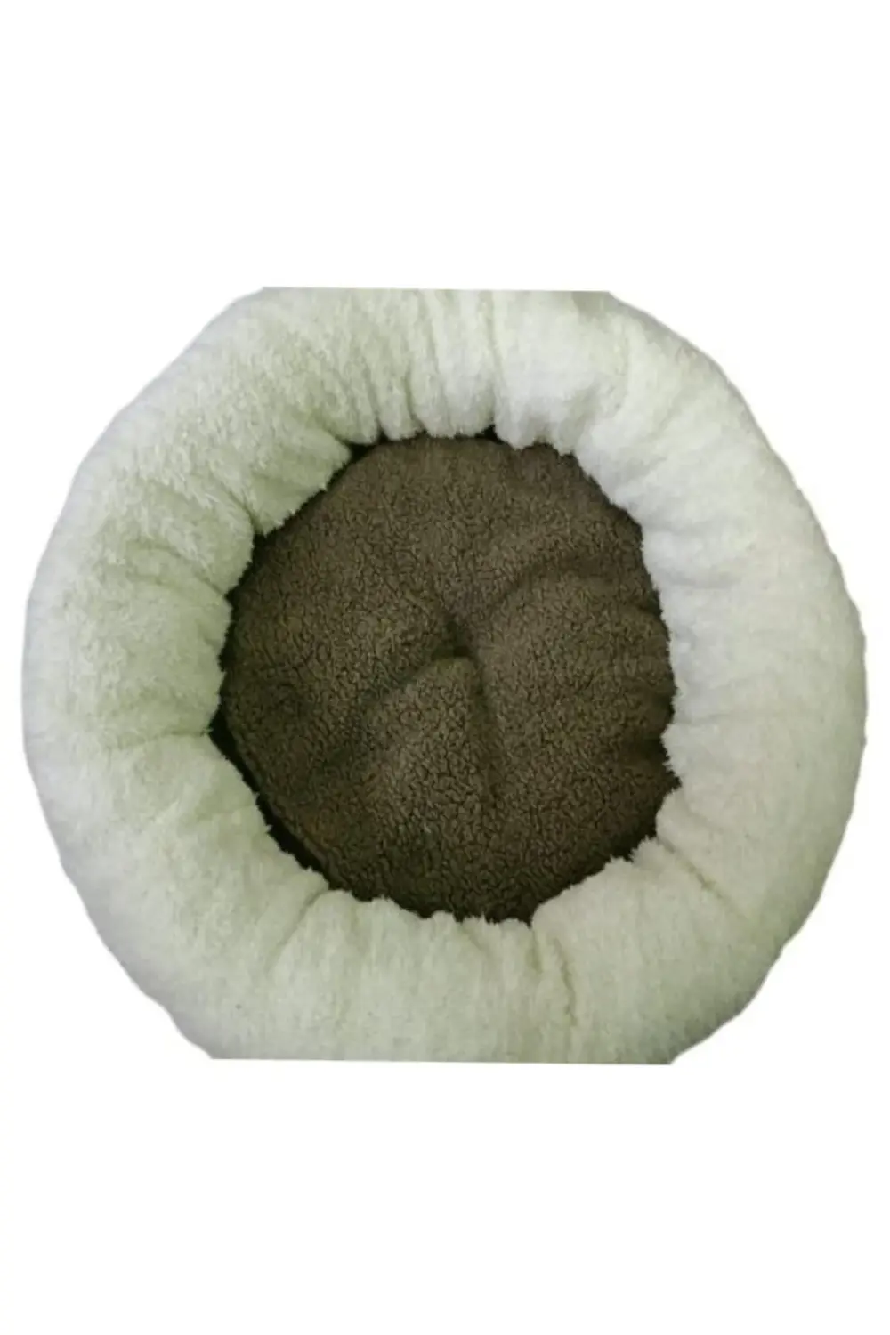 Welsoft Beyaz Haki Yeşil Kedi Ve Köpek Yatağı 60 Cm