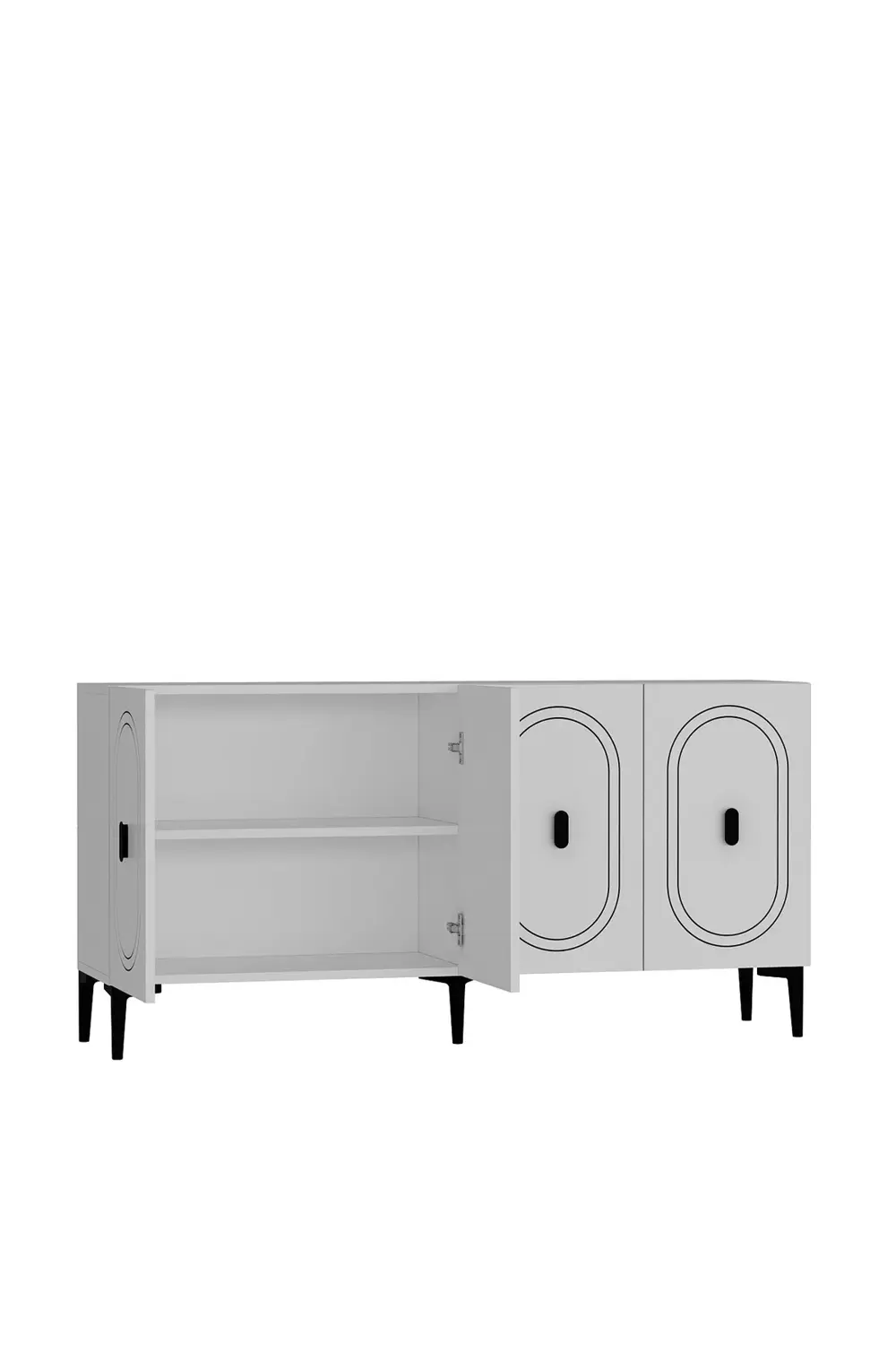 WENYCT KONSOL (KB150), TV SEHPASI 2 Lİ SALON TAKIMI BEYAZ-BEYAZ