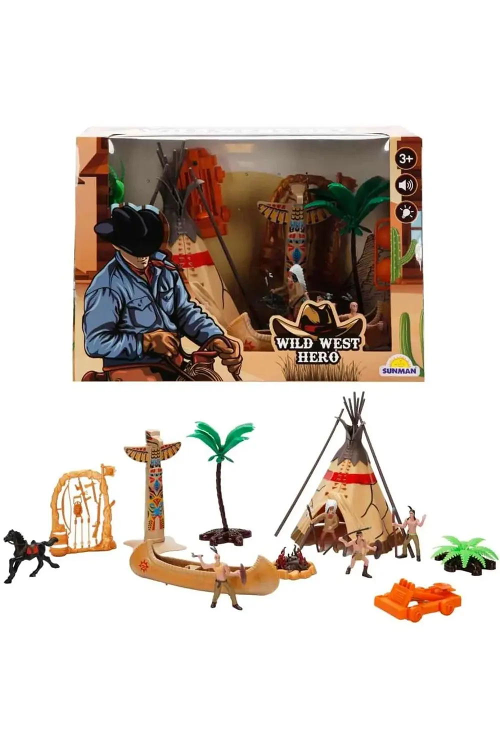 West Hero Kovboy Oyun Set Set Kızıldereli Çadır Müzikli/Işıklı 39