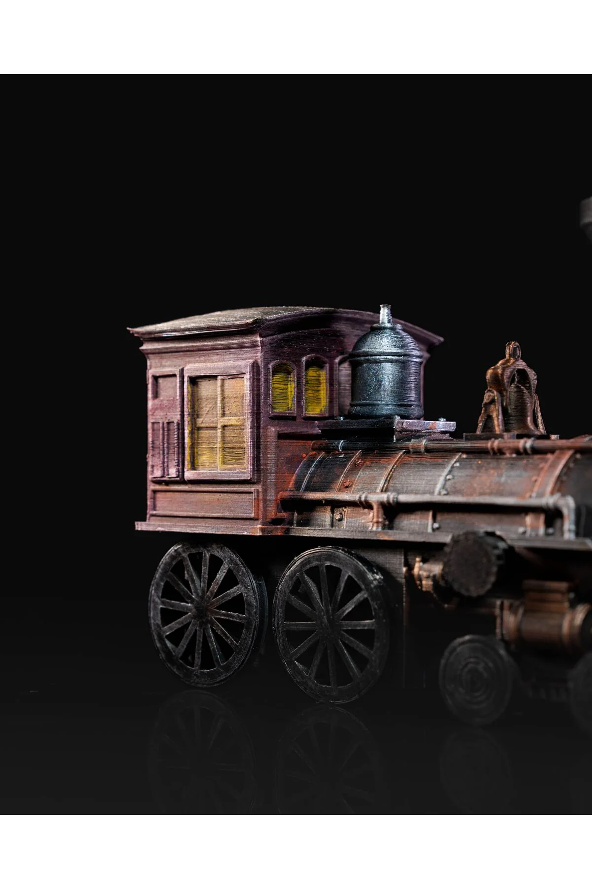 Western Lokomotif Tren Hareketli Oyuncak - Kovboy Lokomotif Tren Hareketli Oyuncak 20CM