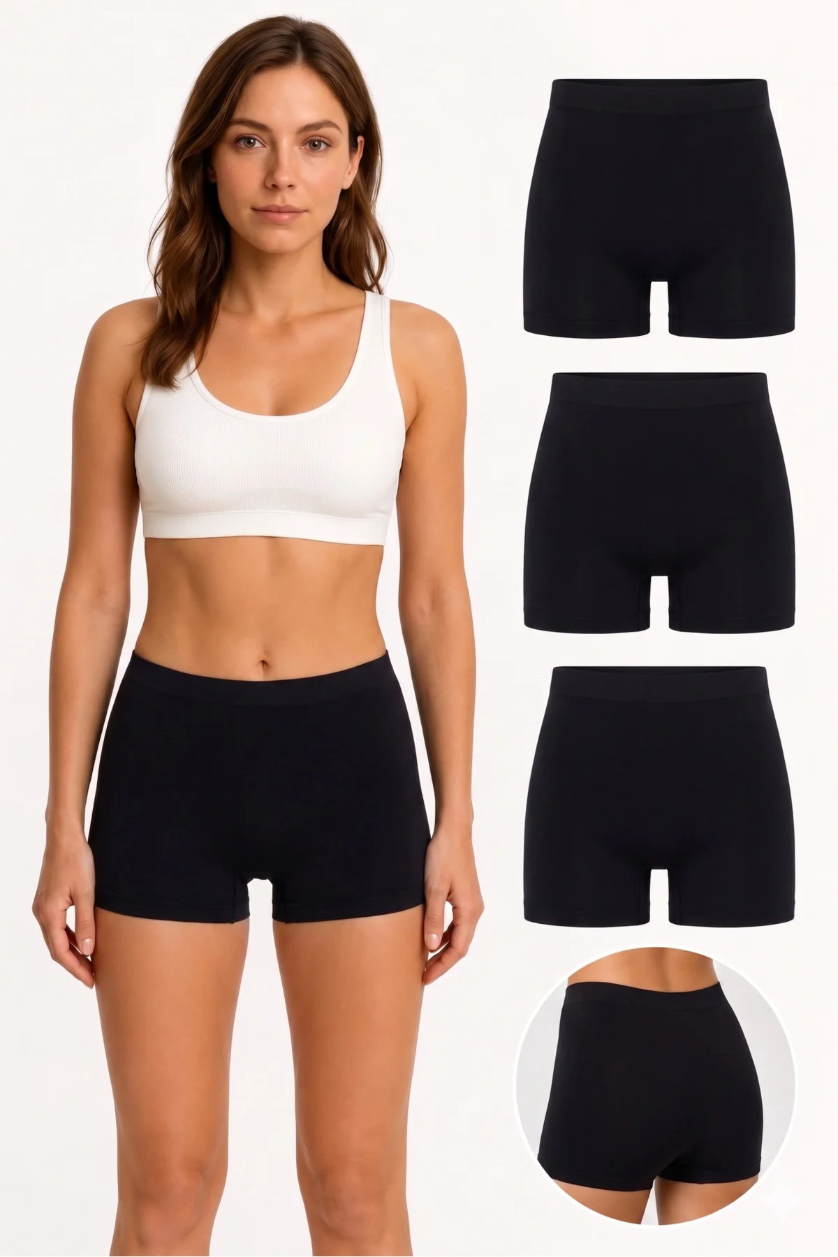 Westiçgiyim Kadın Bambu Boxer - Premium Doğal Lifli Yumuşak Doku - 3'lü Paket Westiçgiyim Kadın Bambu Boxer - Premium Doğal Lifli Yumuşak Doku - 3'lü Paket