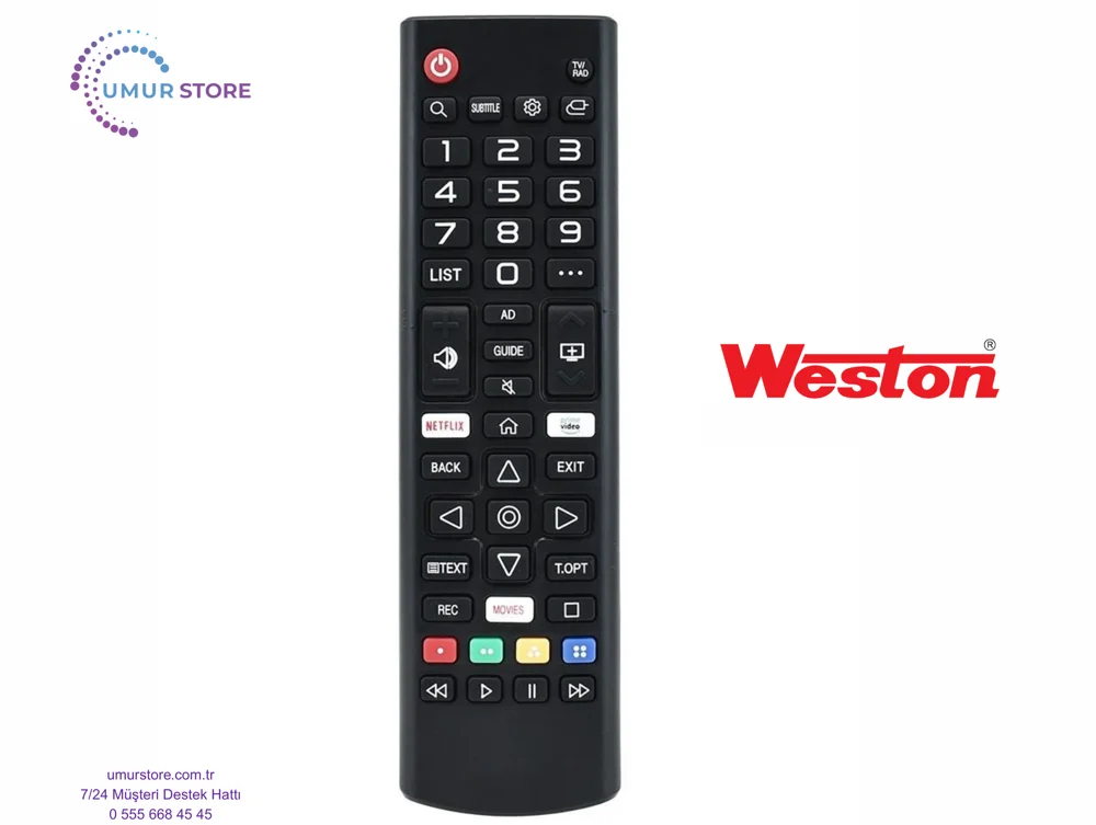 Weston 65WS3205 Webos Smart Televizyon Kumandası-Mikrofonsuz Weston 65WS3205 Webos Smart Televizyon Kumandası-Mikrofonsuz