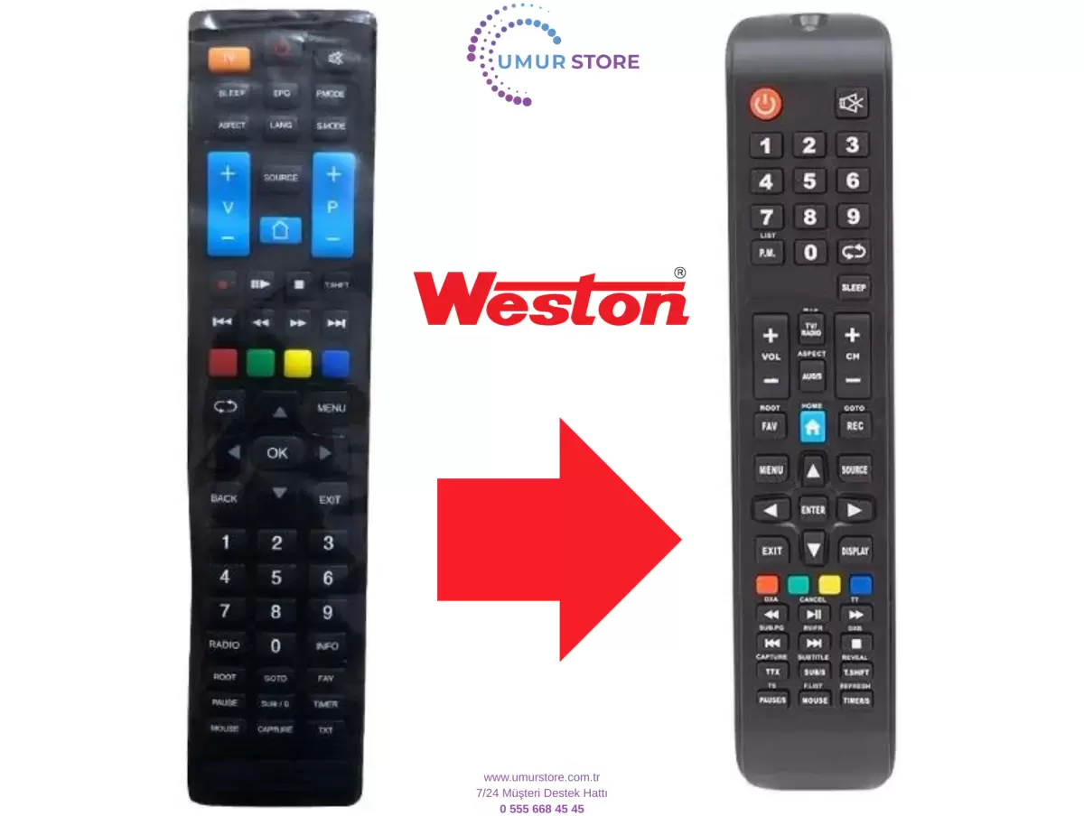 Weston İle Uyumlu Led Tv Kumandası
