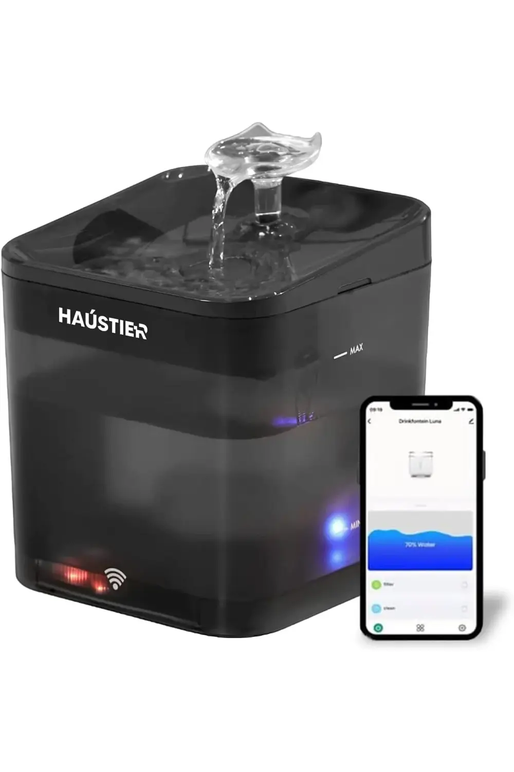 WF004 Akıllı Kedi Köpek Su Sebili Su Şelalesi Su Pınarı, Uv Su Fi