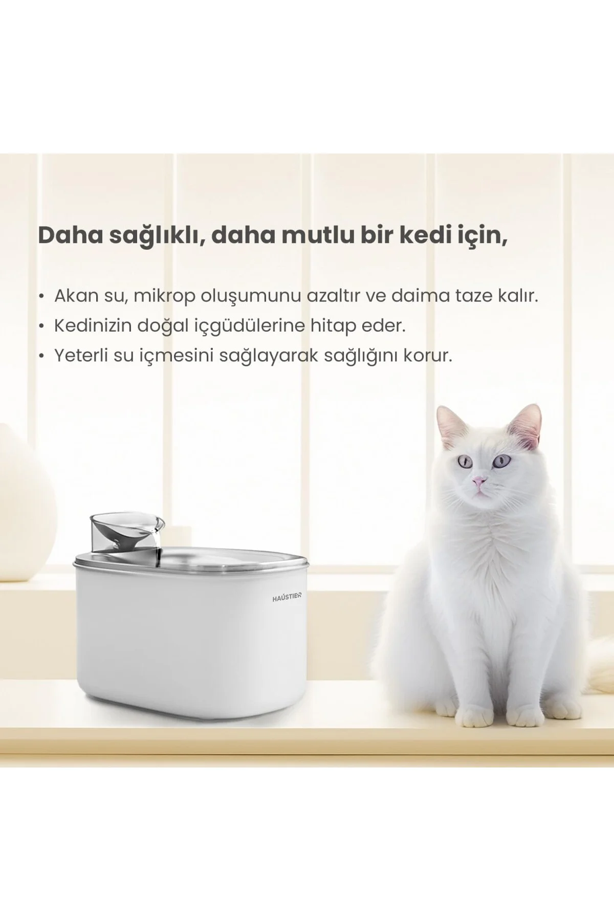 WF007L Otomatik Kedi Su Sebili,Kedi Su Çeşmesi, Su Şelalesi, Su P