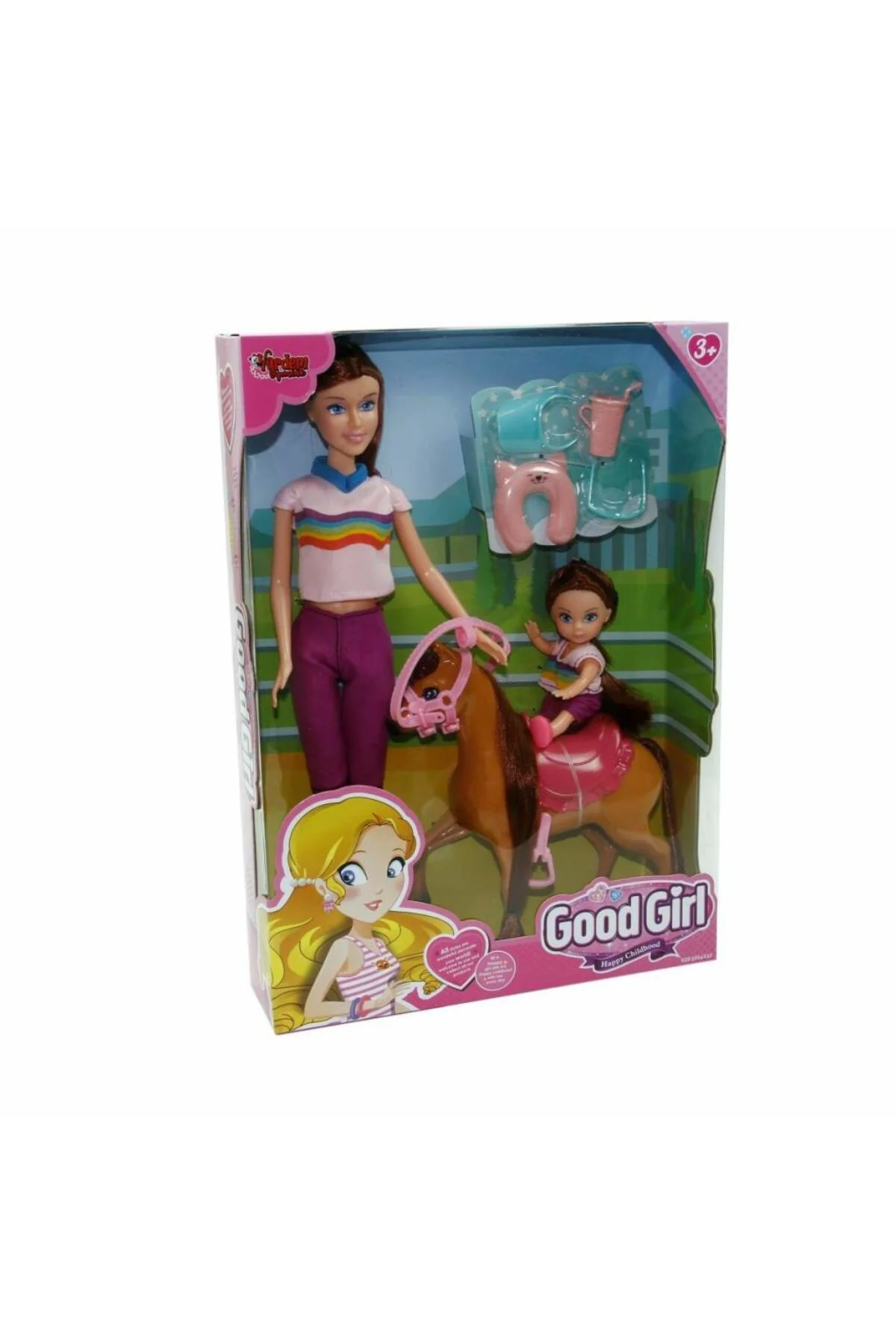 WG-115162 Kutulu 29cm Atlı Kızı ve Anne Bebek - Vardem Oyuncak