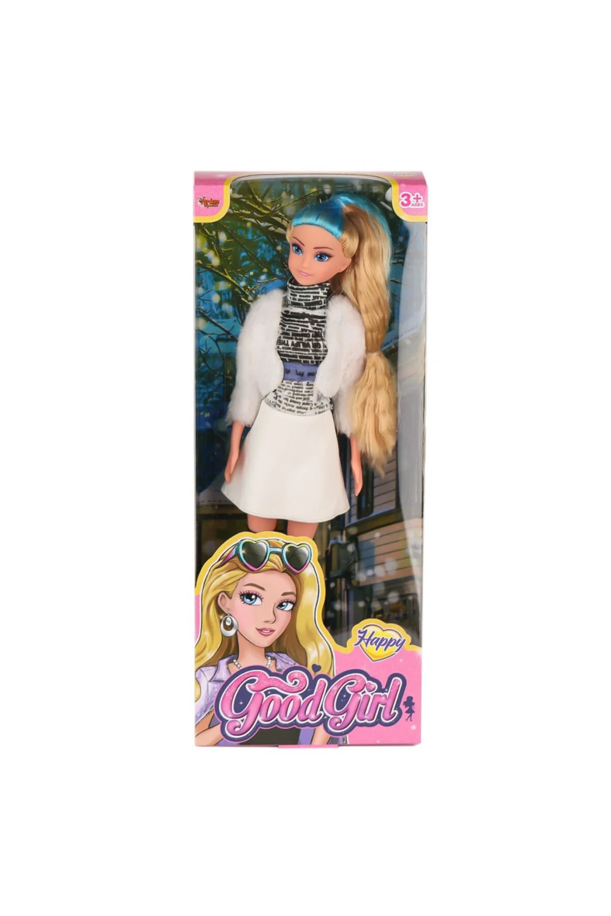 WG-115521 Ceketli Çizmeli Renkli Saçlı Bebek 29 cm -Vardem Oyuncak