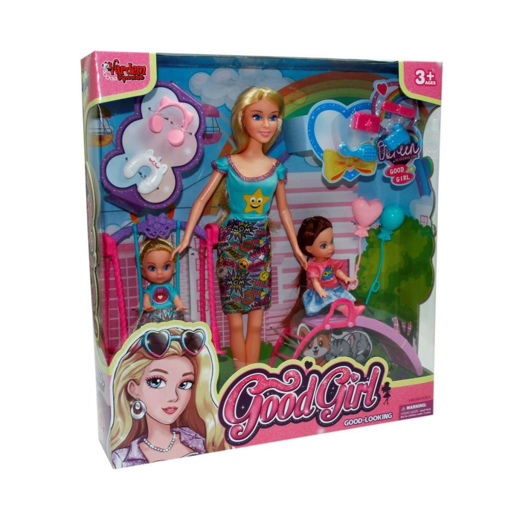 WG-66749 Kutulu 29 cm  2 Çocuklu Parkta Bebek -  Oyuncak