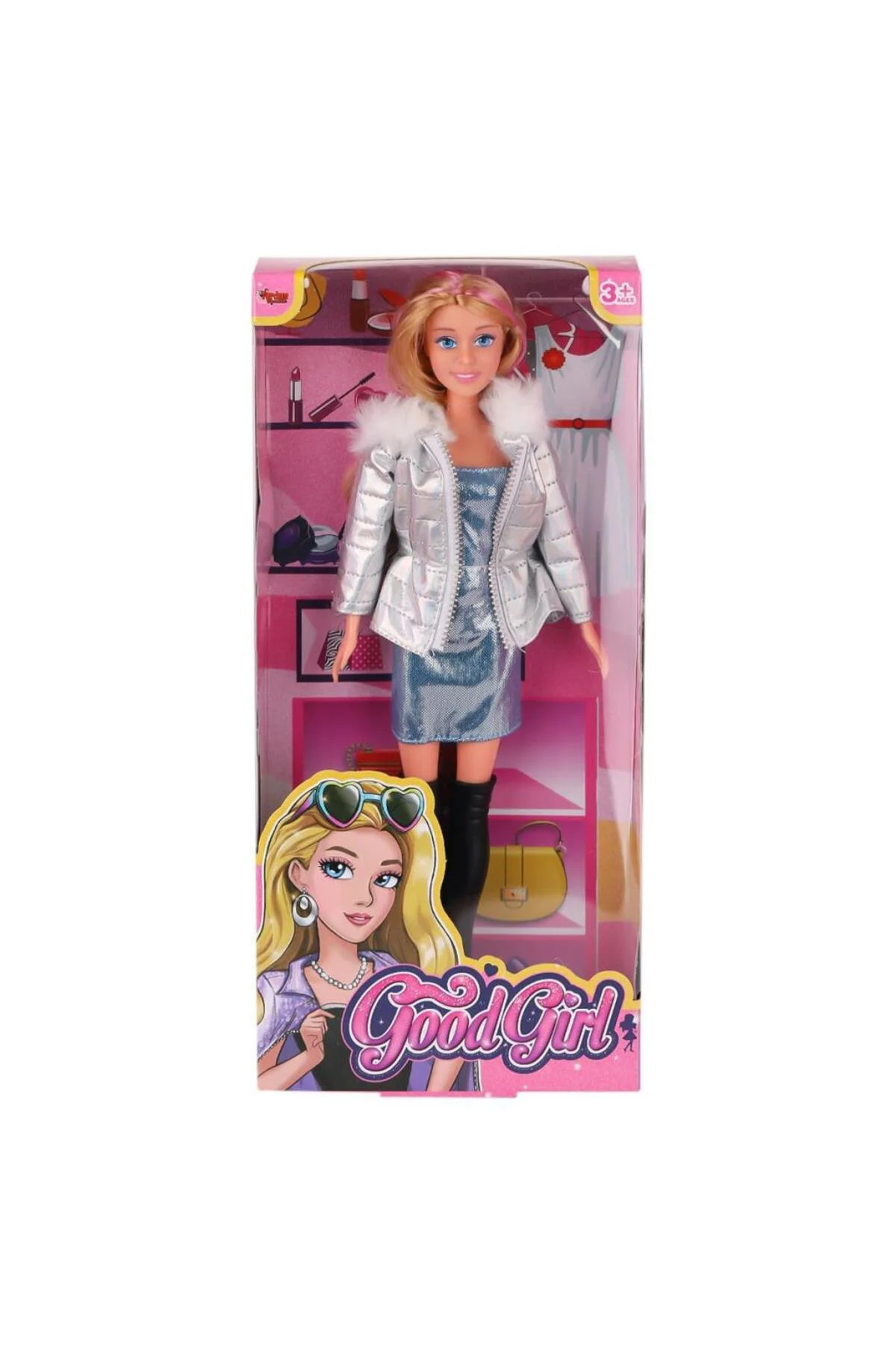 WG-66770 Parlak Elbiseli Ceketli Bebek 29 cm -Vardem