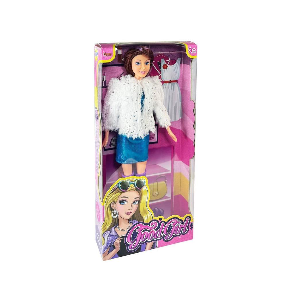 WG-66770 Parlak Elbiseli Ceketli Bebek 29 cm