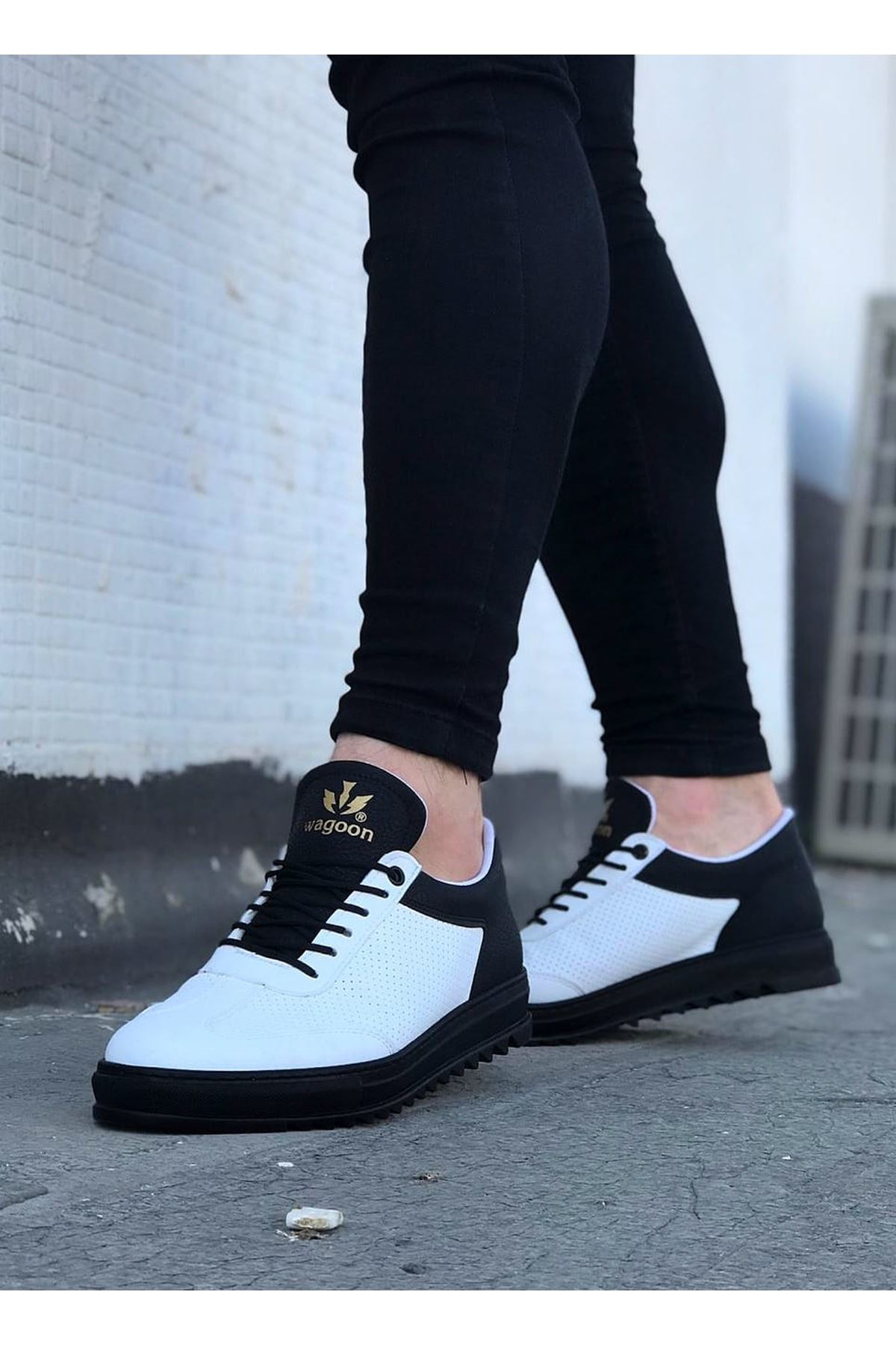 WG022 Beyaz Kömür Erkek Casual Ayakkabı