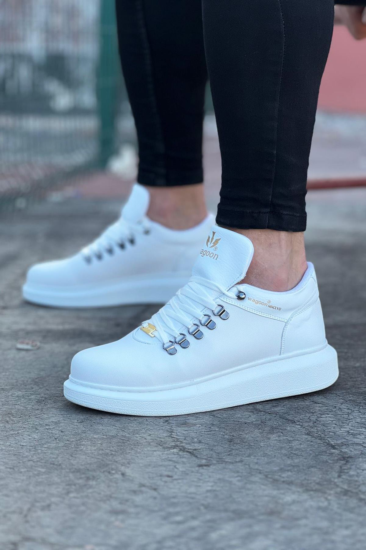 O K Giyim  Wg047 Beyaz Erkek Casual Ayakkabı