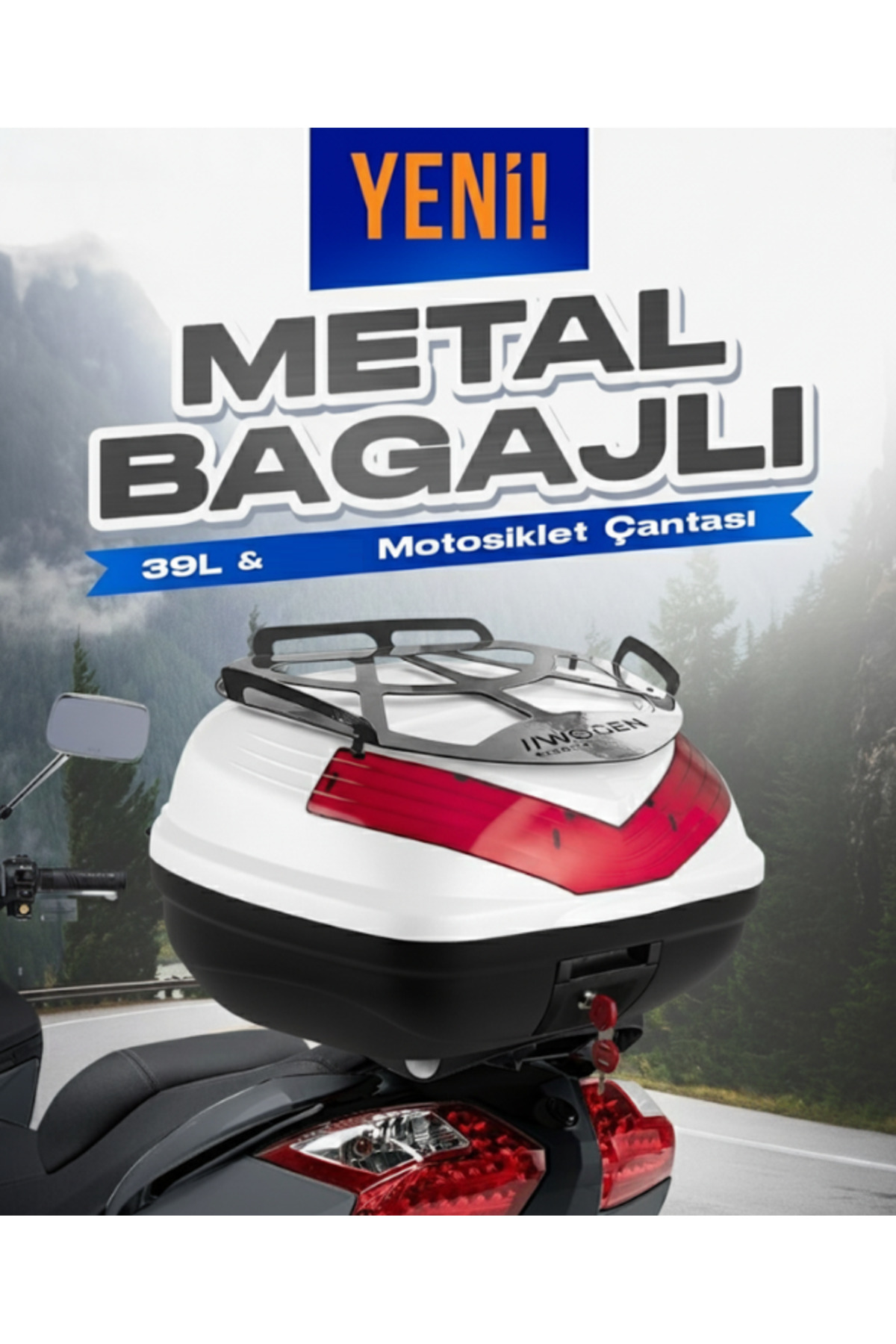 Wogen Wg39 Basic Metal Bagajli Çanta (Beyaz)