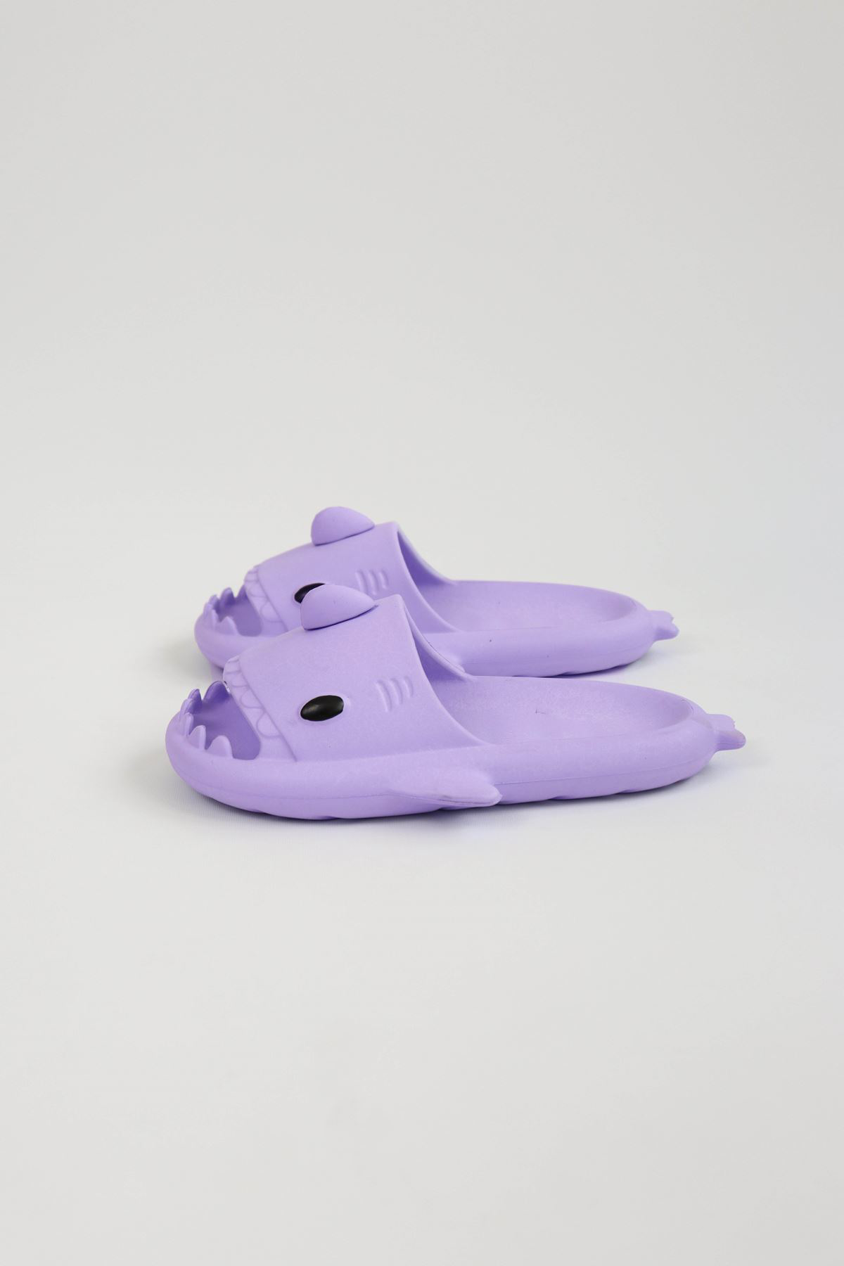 WG500 Köpekbalığı Mor Unisex Tam Ortopedik Terlik Shark Slides
